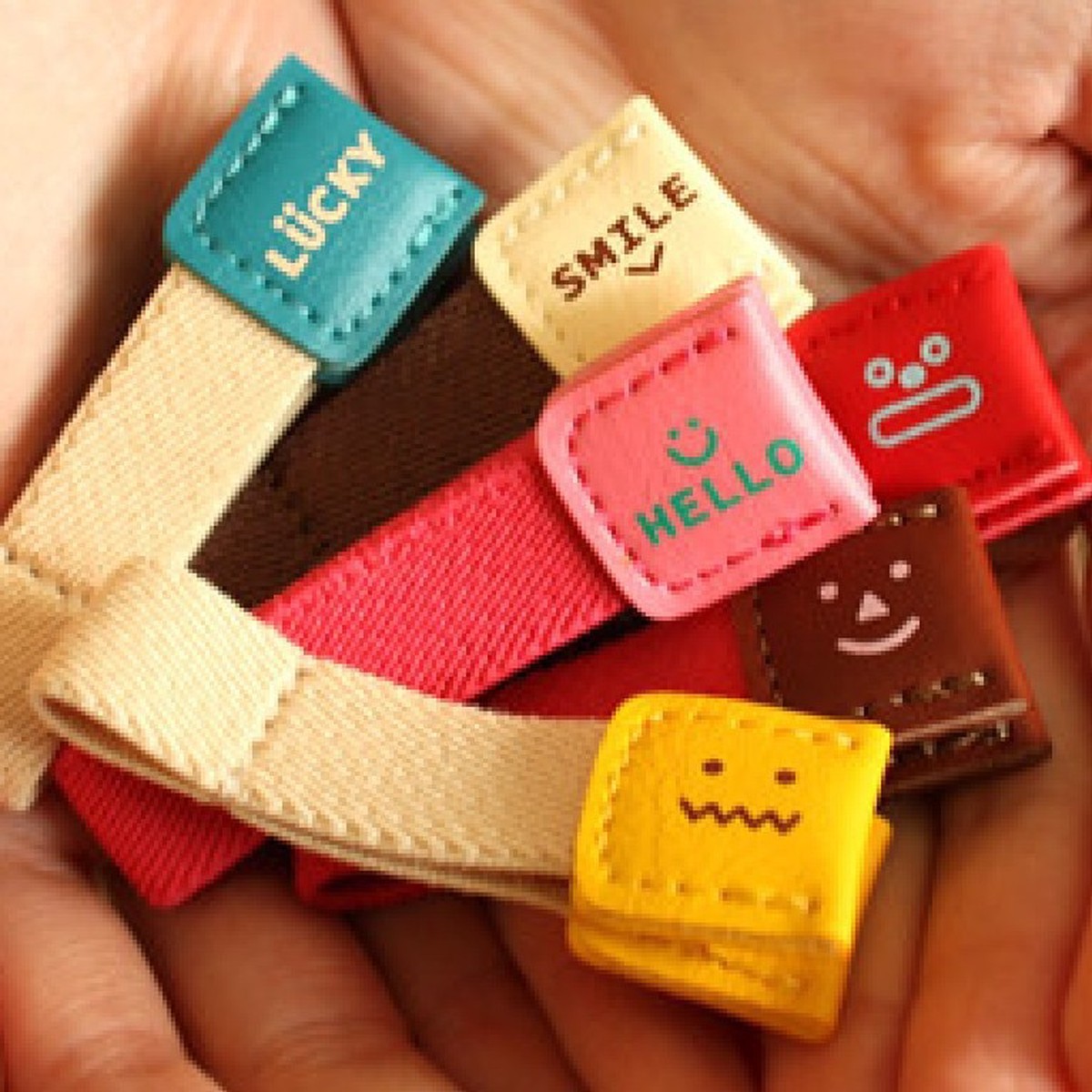 6PCs Premium Leather Cable Winders Holders