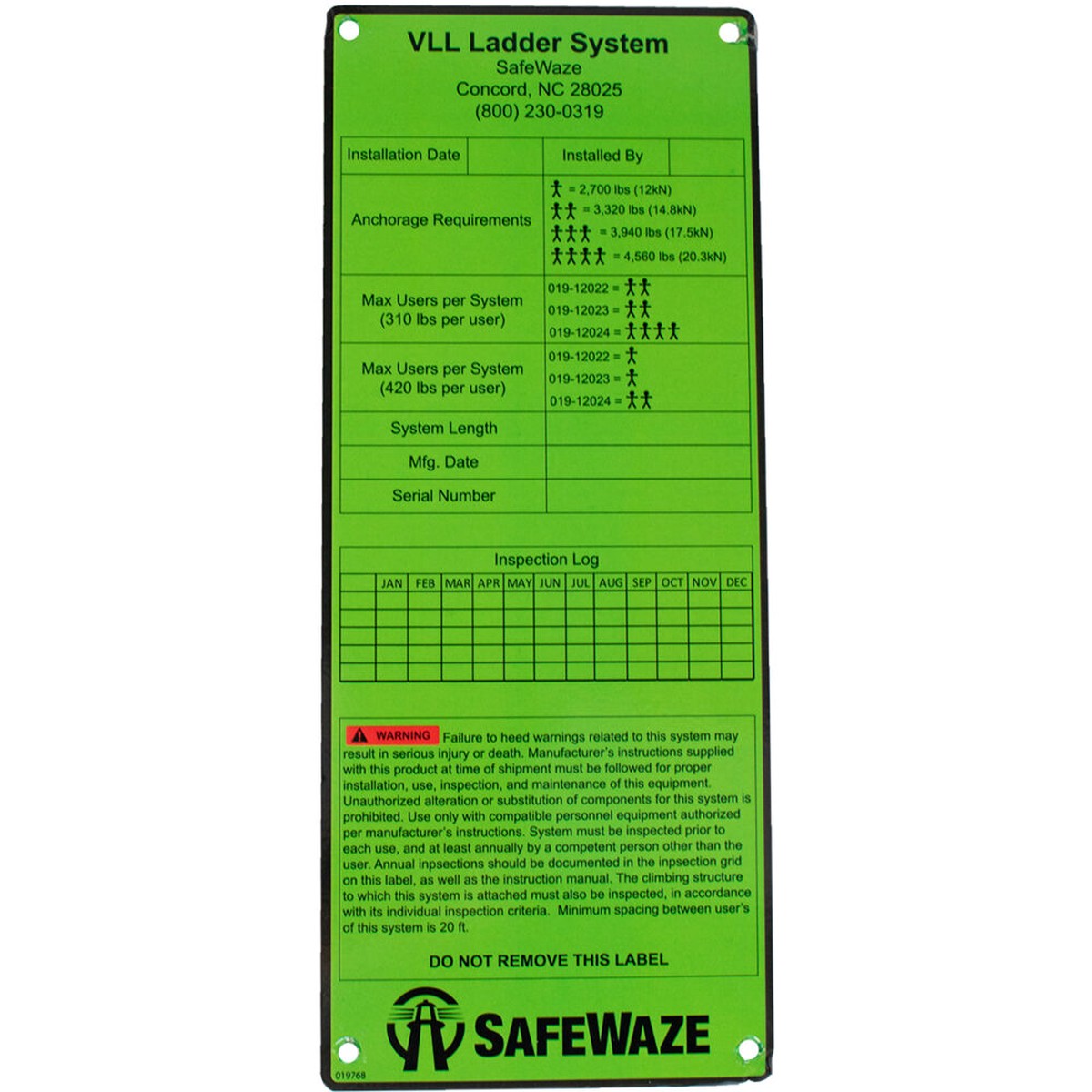 Ladder System Label