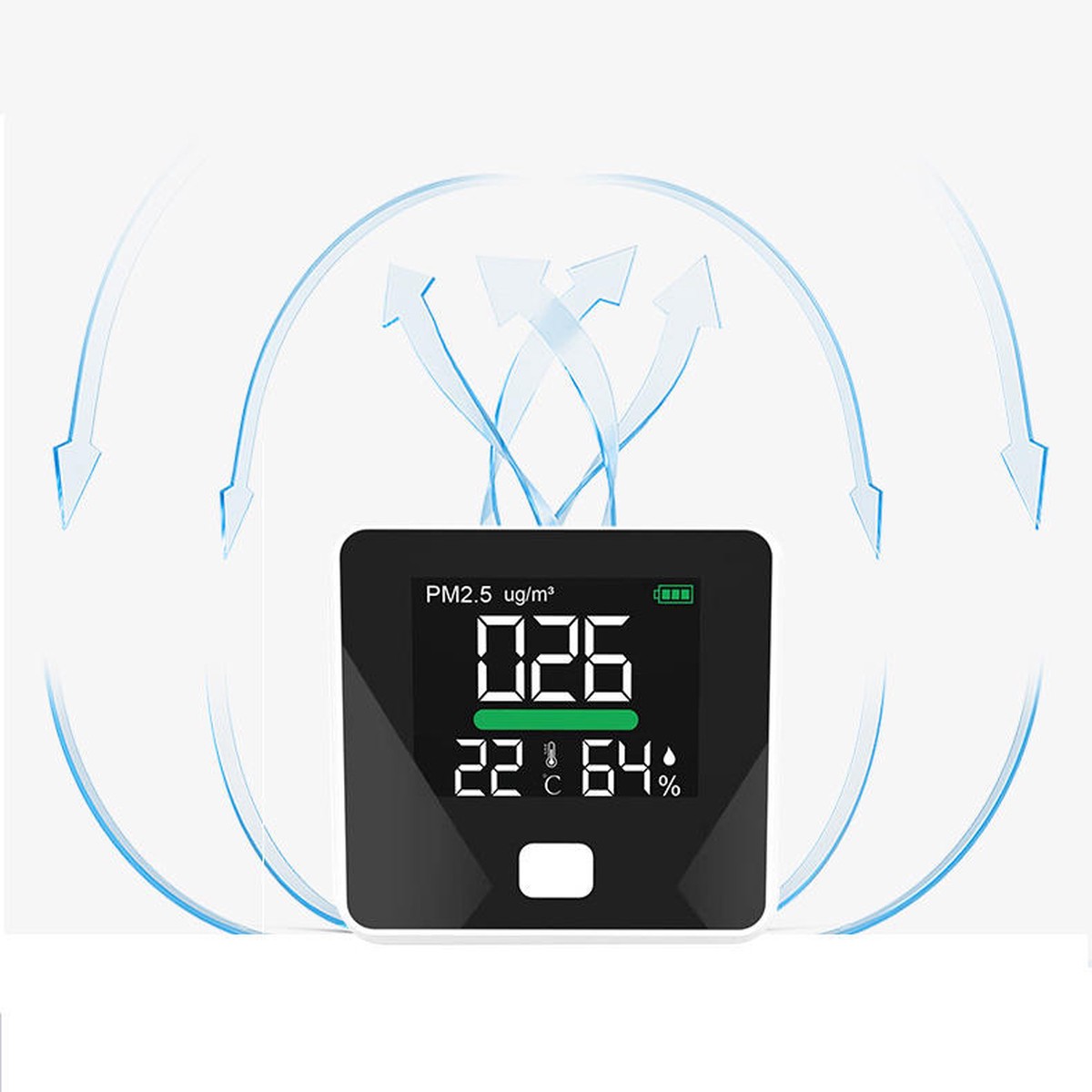 PM25 Home Air Quality Monitor with LED Display and TemperatureHumidity Test