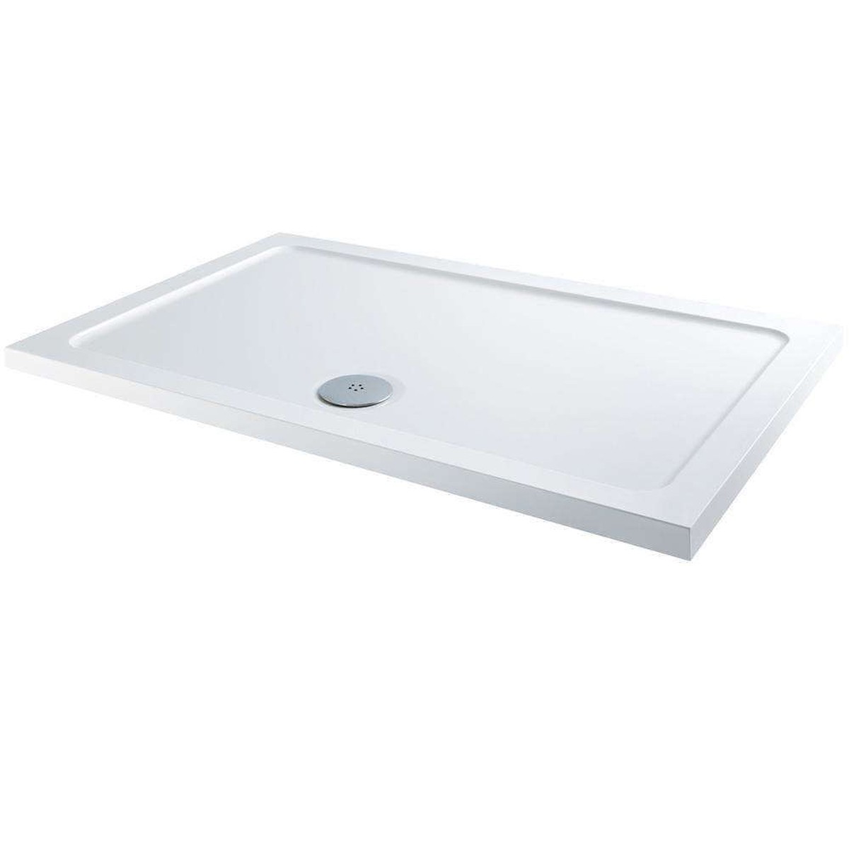 Celeste 45Mm Low Profile 1400Mm X 900Mm Rectangular Shower Tray Waste - White - 40Mm