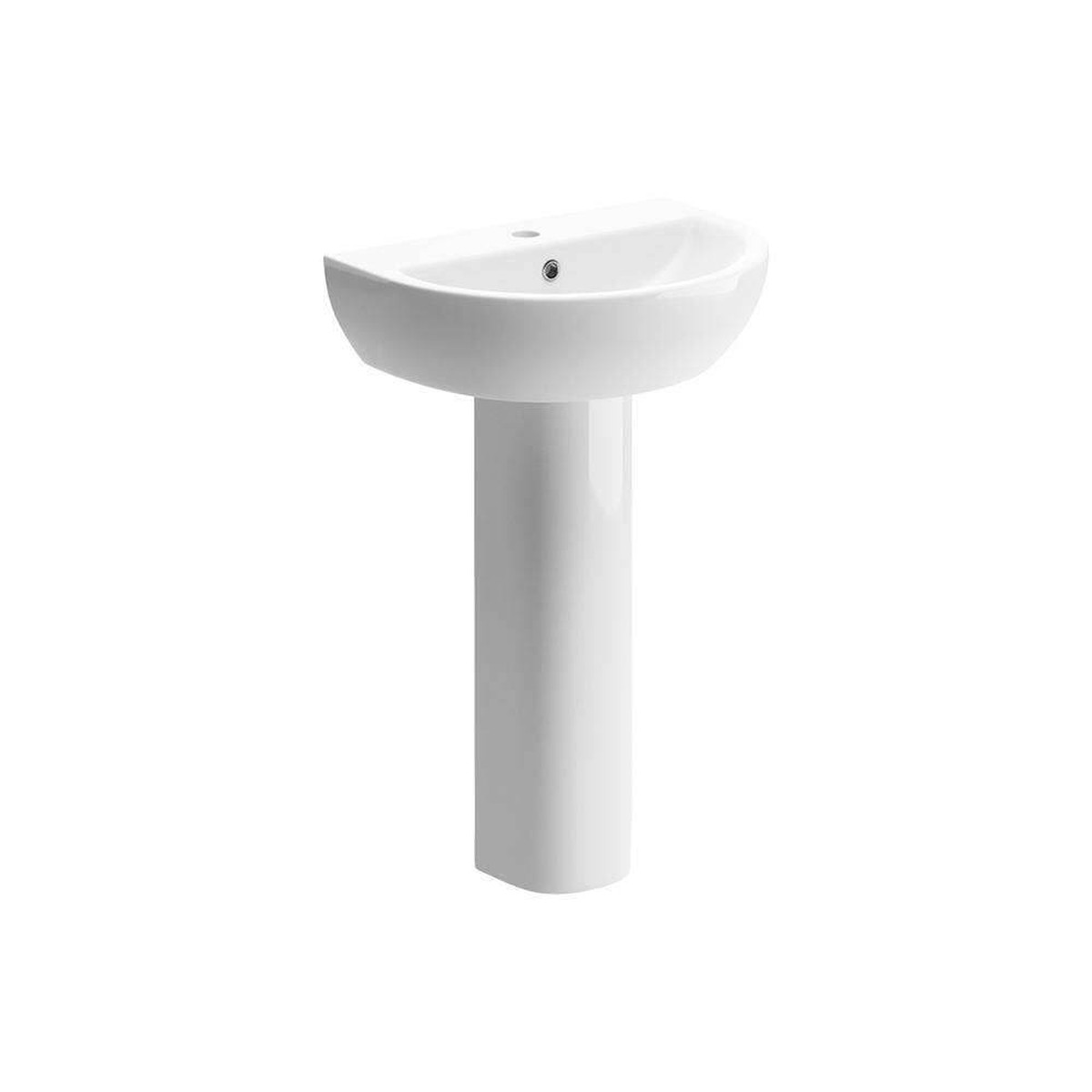 Celeste Dusk 550Mm X 400Mm 1Th Bathroom Basin Full Pedestal