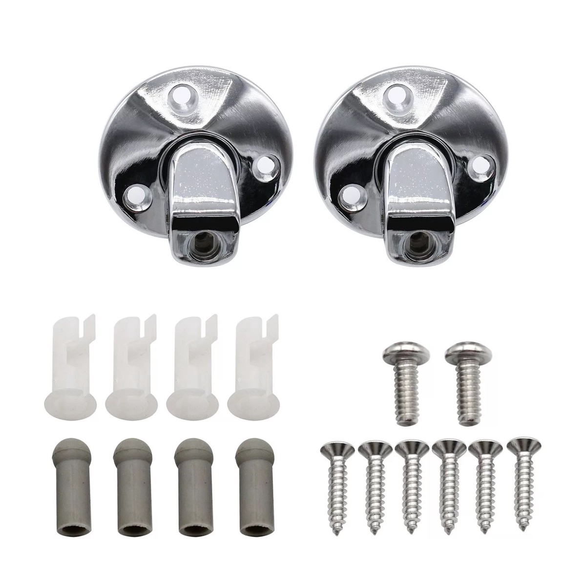 Chrome Sunvisor Support Brackets Kit 8211 Includes Screws and Bushing