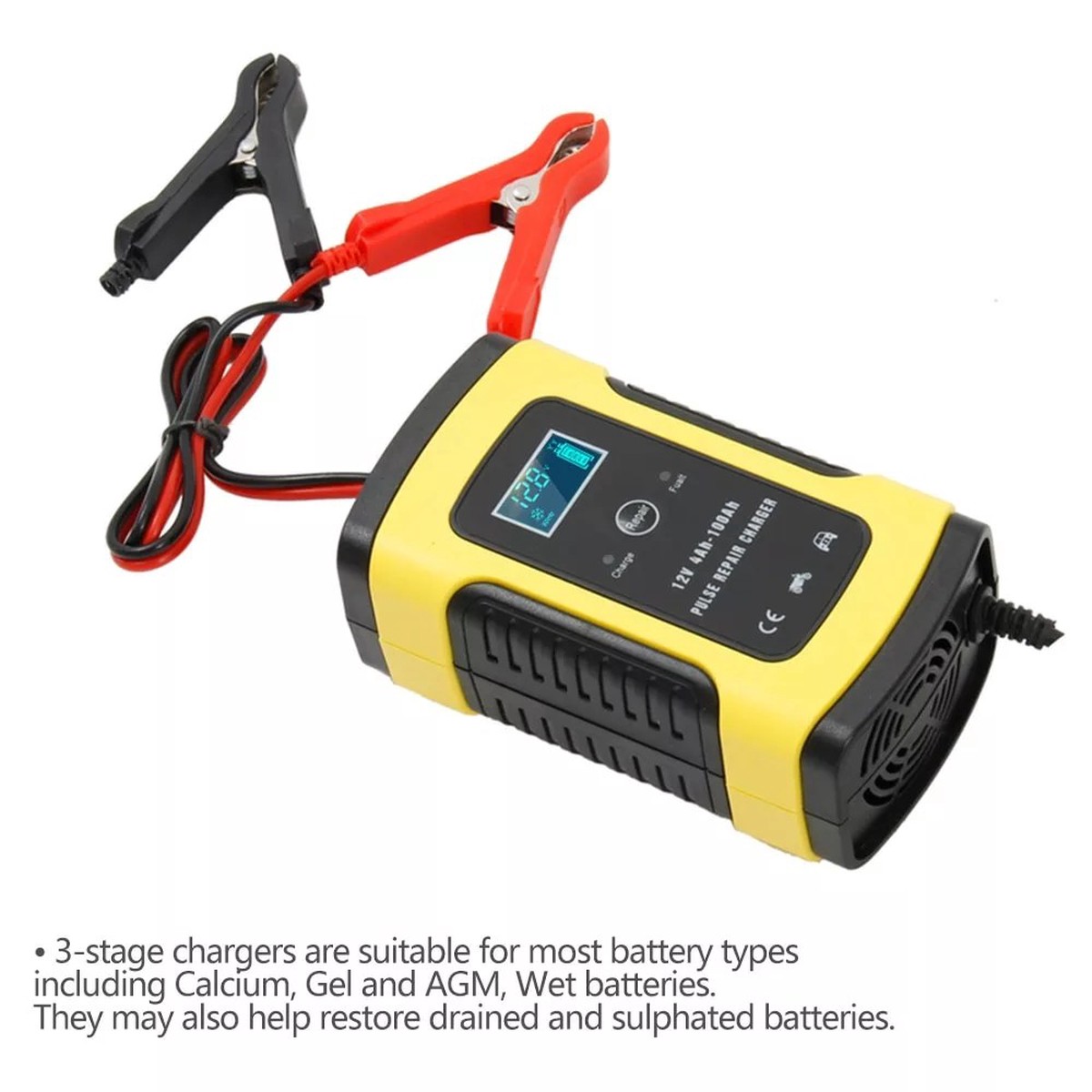 Digital Display Portable Car Battery Charger