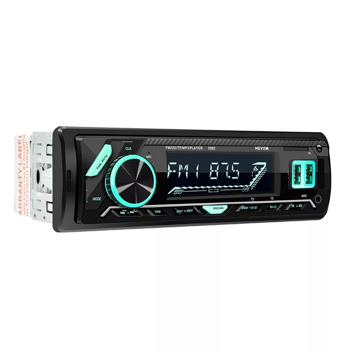 HEVXM Single Din Car Stereo with 7-Color HD Display Bluetooth Connectivity Dual USB Ports 038 FMMP3 Player