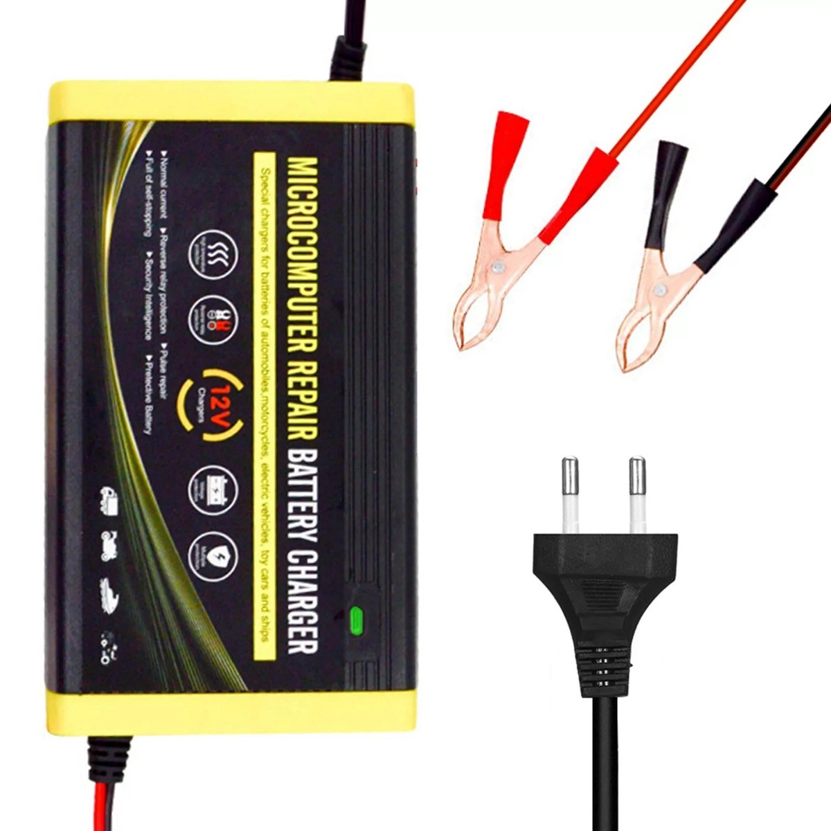 Intelligent 12V 6A Car Battery Charger with Smart Repair Function