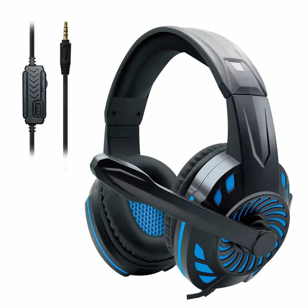 KOMC S60 Wired Gaming Headset with Noise Reduction and Built-in Mic