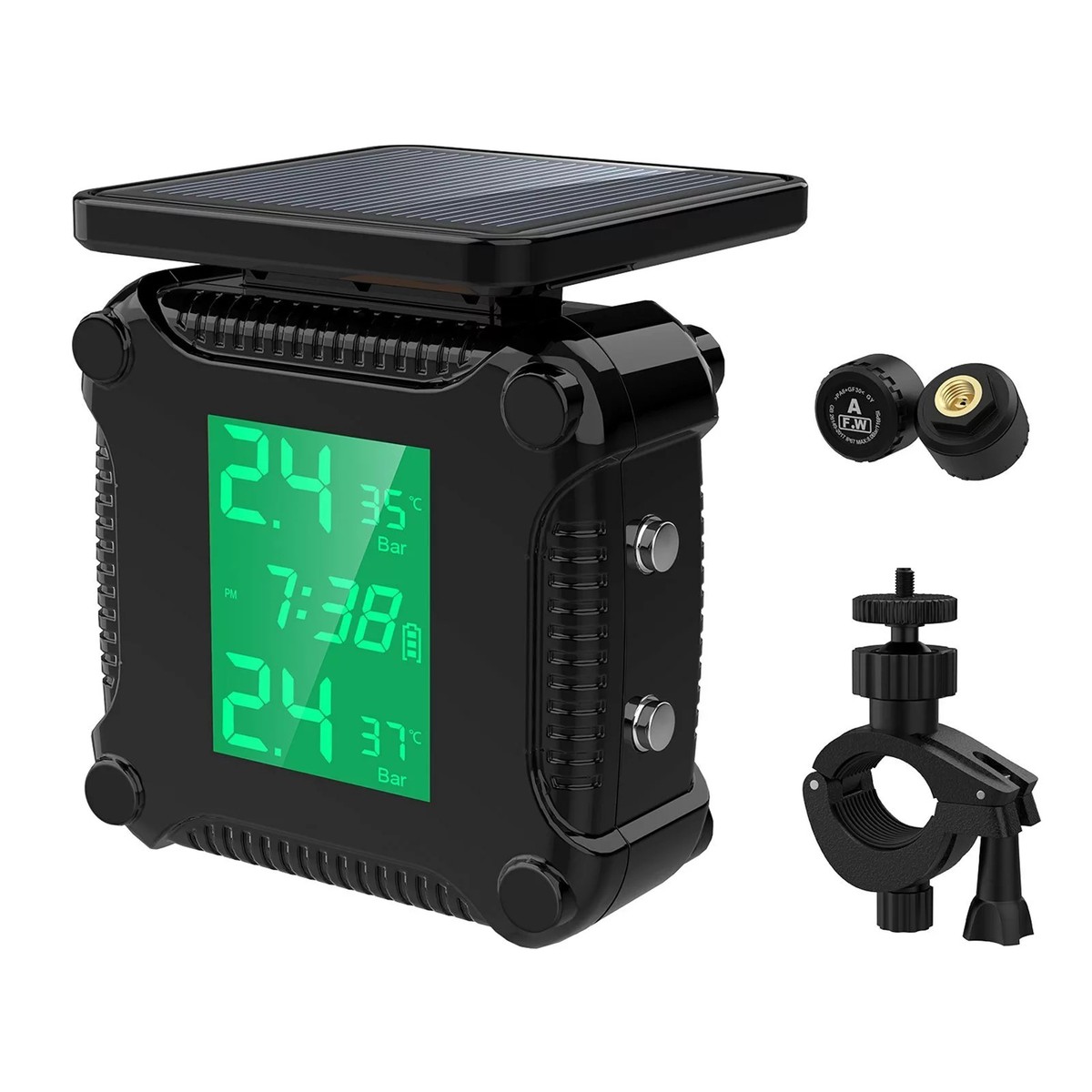 Motorcycle Tire Pressure Monitor with LCD Display 8211 USB Rechargeable