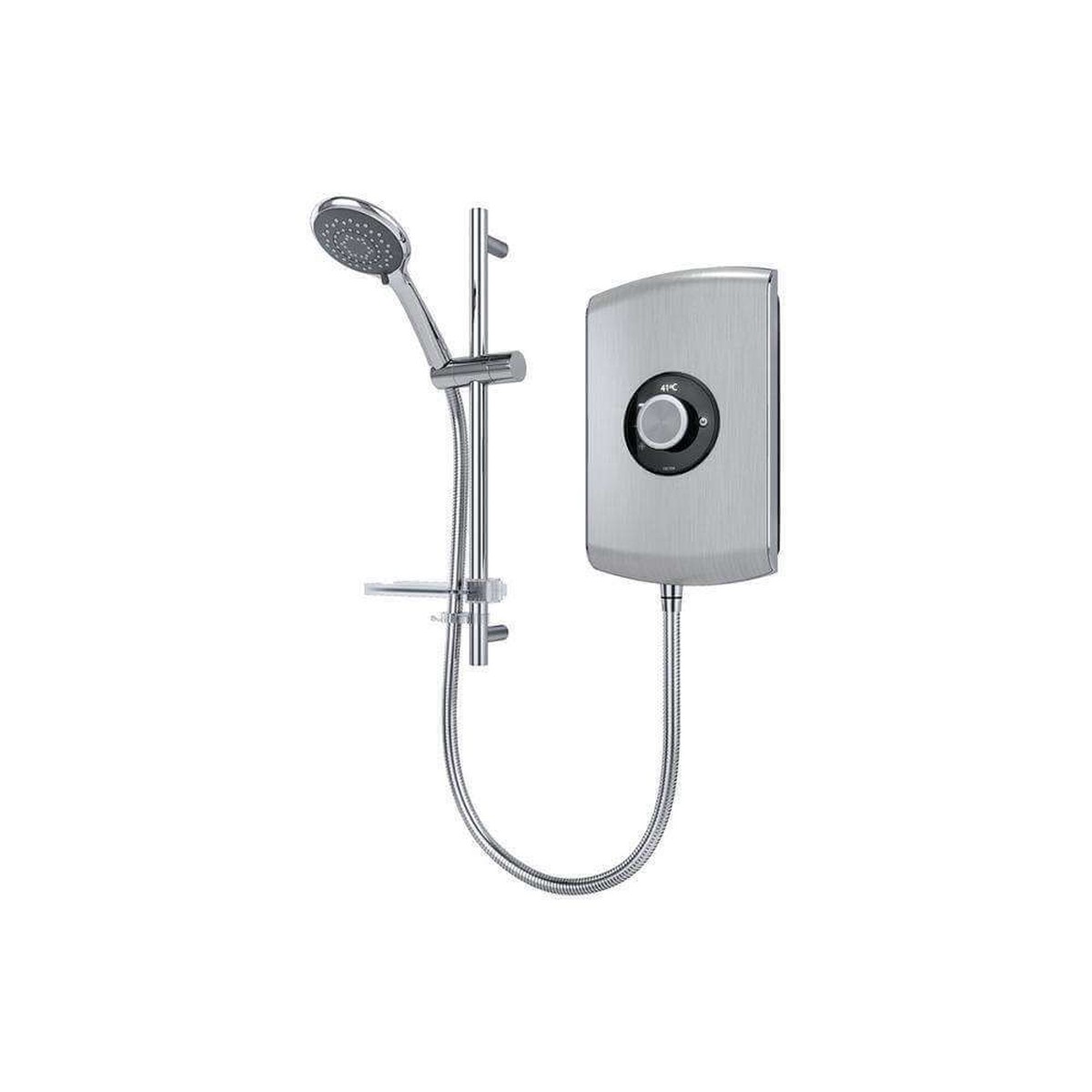Triton Amore Electric Shower (95Kw) - Brushed Steel