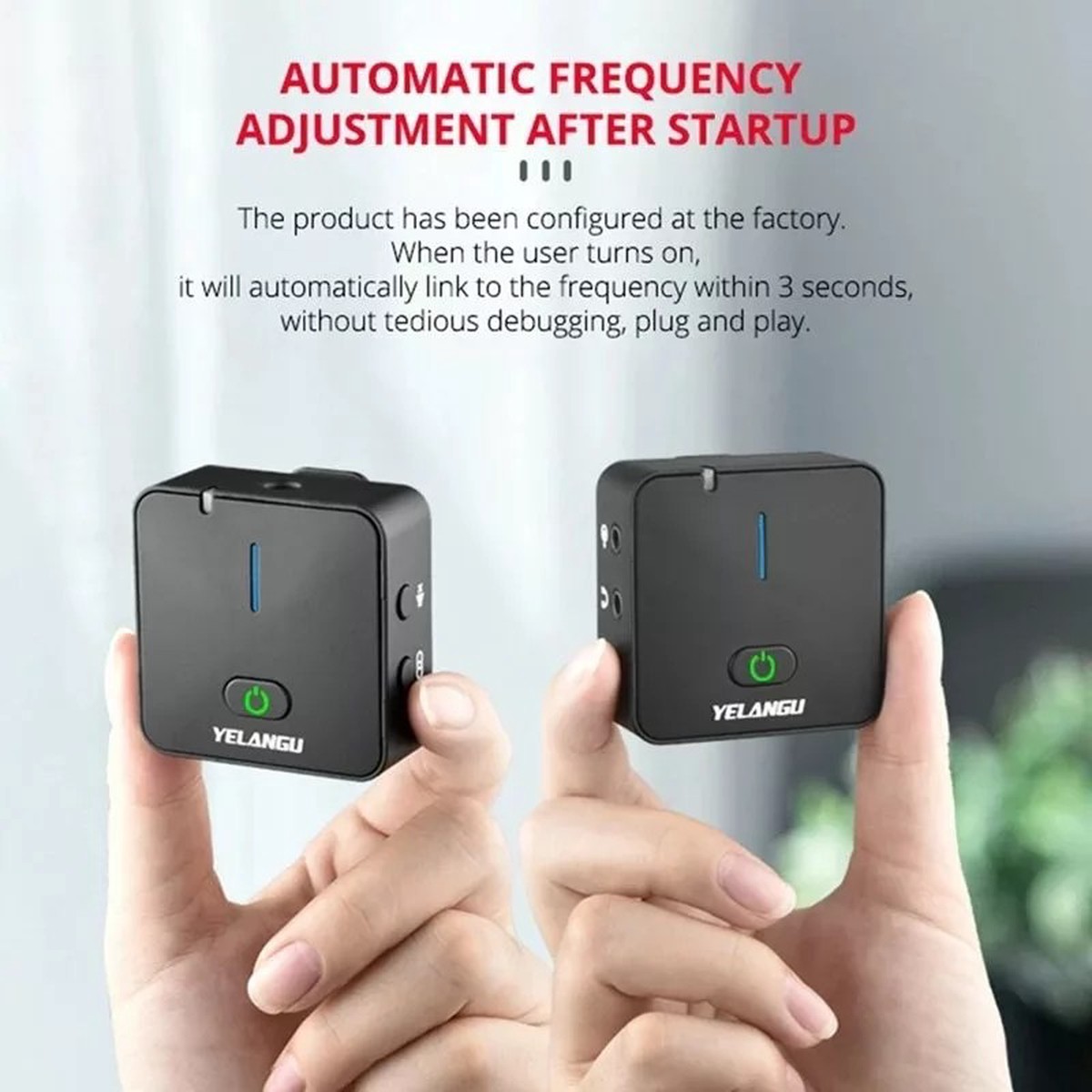 YELANGU M Wireless Lavalier Microphone 8211 Portable Compatible with Phones PCs DSLRs