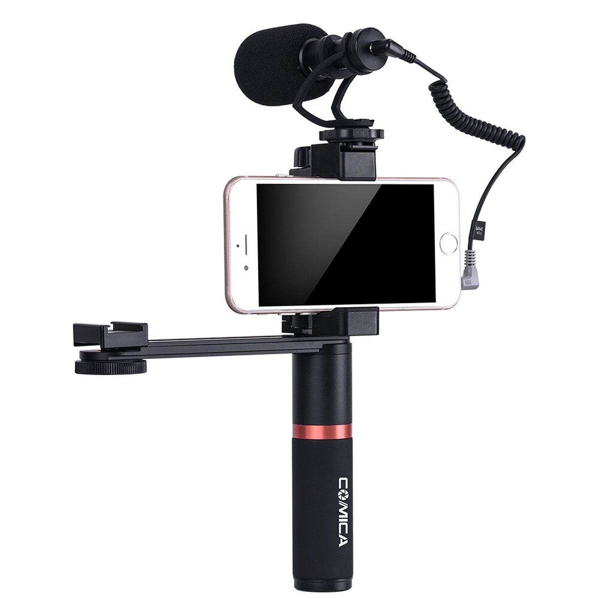 Comica CVM-VM10-K4 Directional Microphone with Phone Holder 8211 Perfect for Vlogging and Live Broadcasts