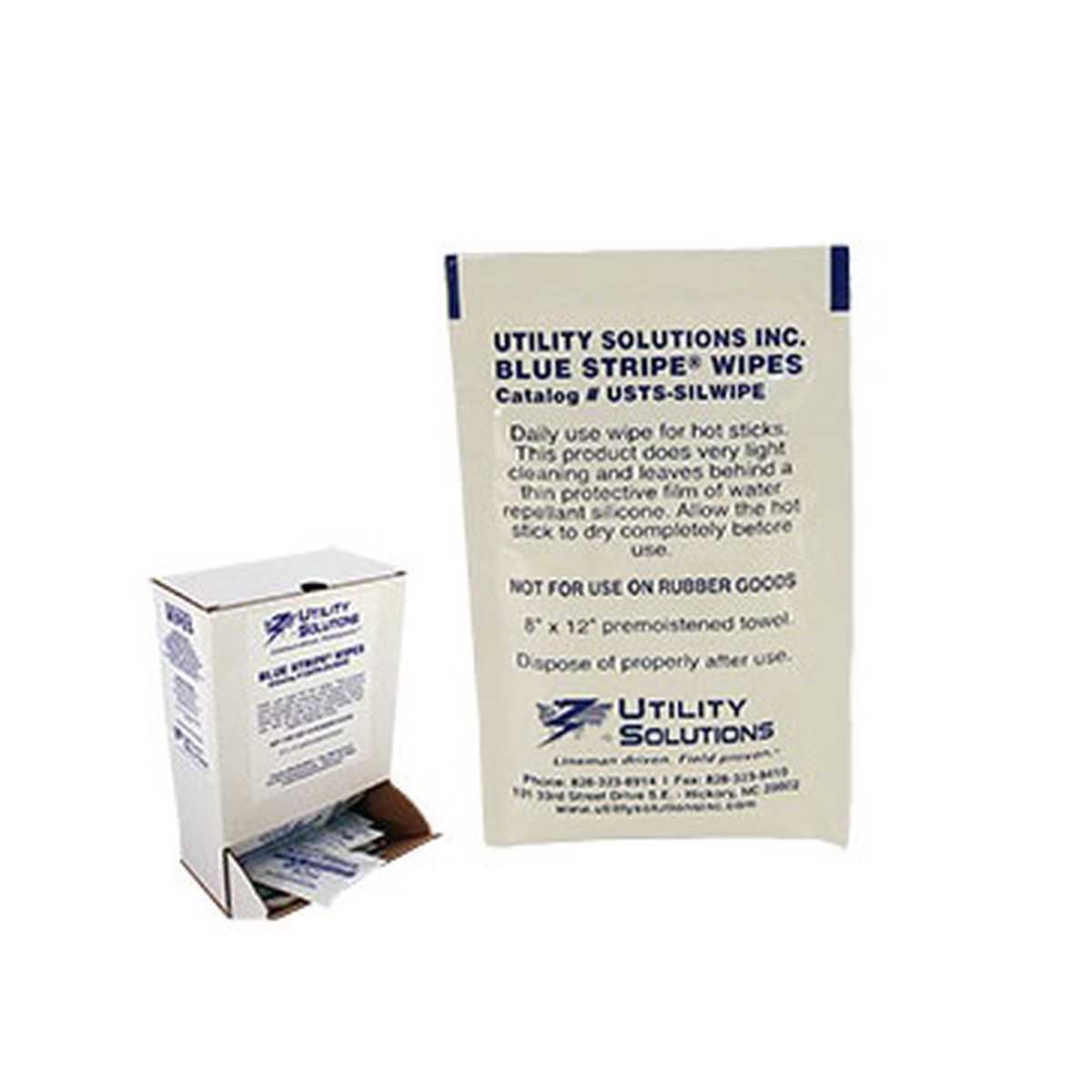 UTILITY SOLUTIONS Blue Stripe Hot Stick Wipes