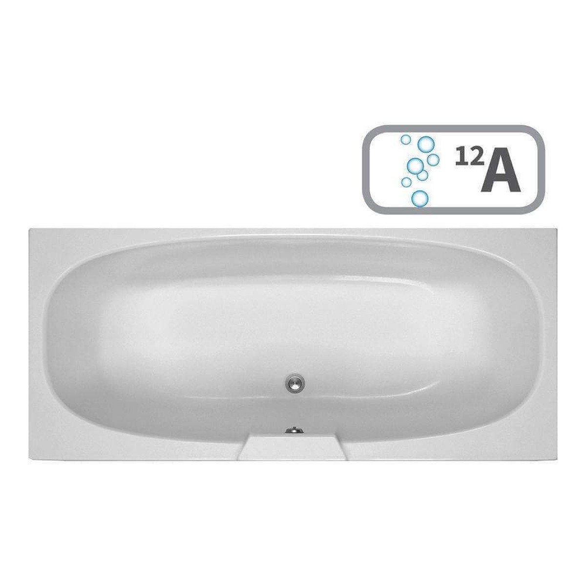 Vema Algarve Double End 1700Mm X 750Mm 0Th Bath Airspa System