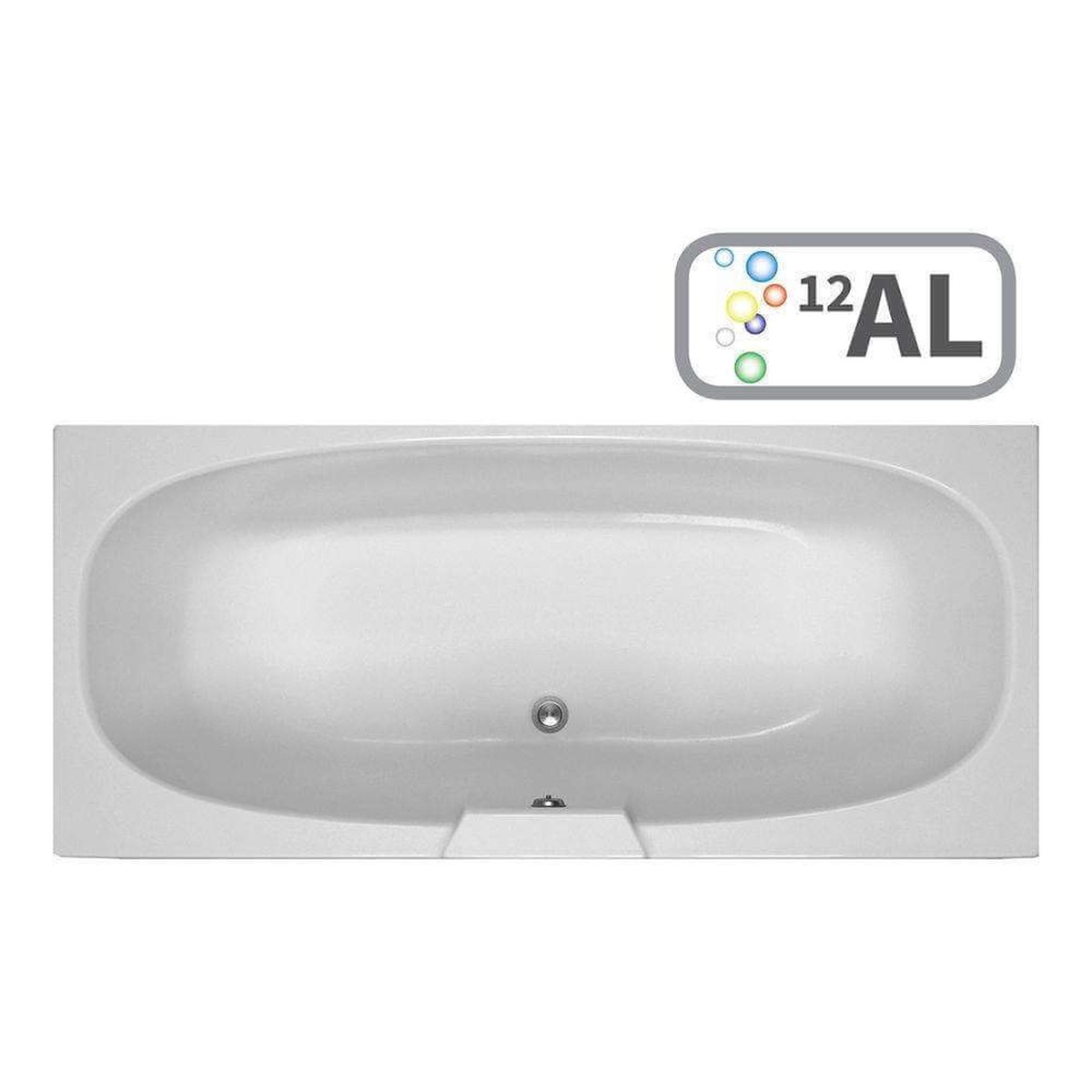 Vema Algarve Double End 1700Mm X 750Mm 0Th Bath With Airspa System Led