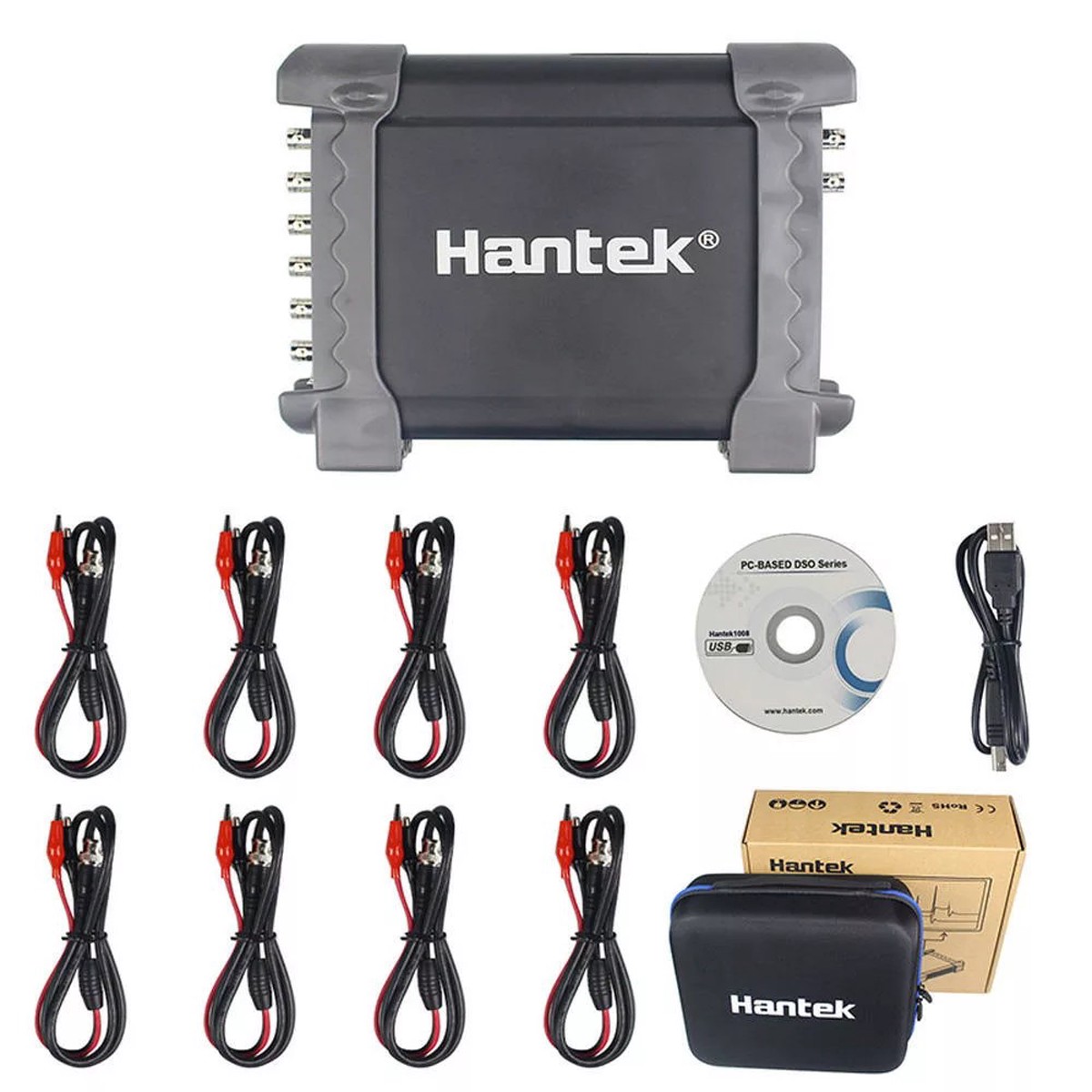 8-Channel Hantek 1008A Automotive Oscilloscope with USB and PC Storage