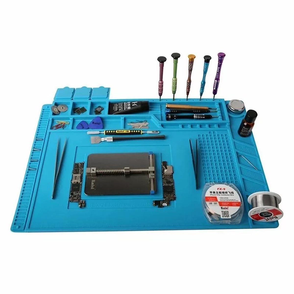 Kaisi Heat Insulation Silicone Soldering Pad Magnetic Desk Maintenance Platform