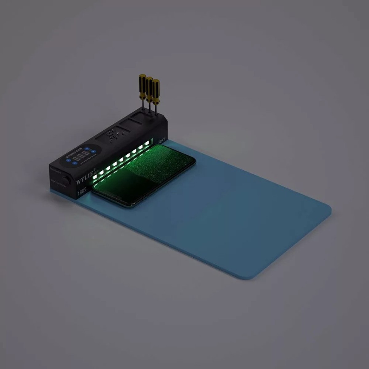LCD Screen Separating Mat with Dust Checking Light for iPad Samsung Phone Repair