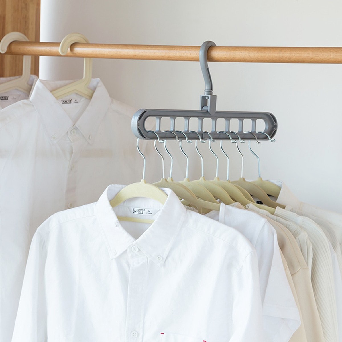 Space-Saving Multi-Port Laundry Hangers