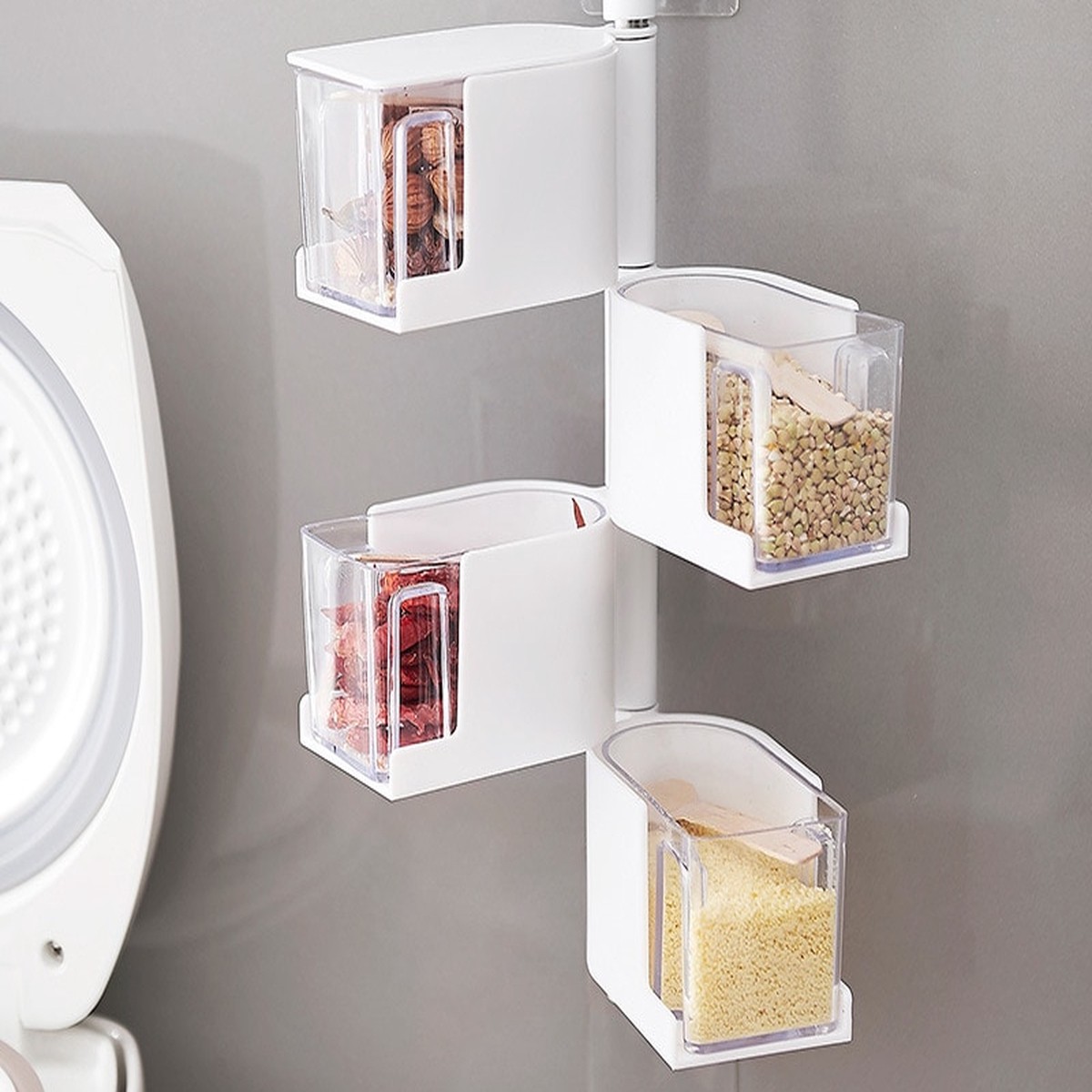 Spice Rack Containers for Wall Mounting