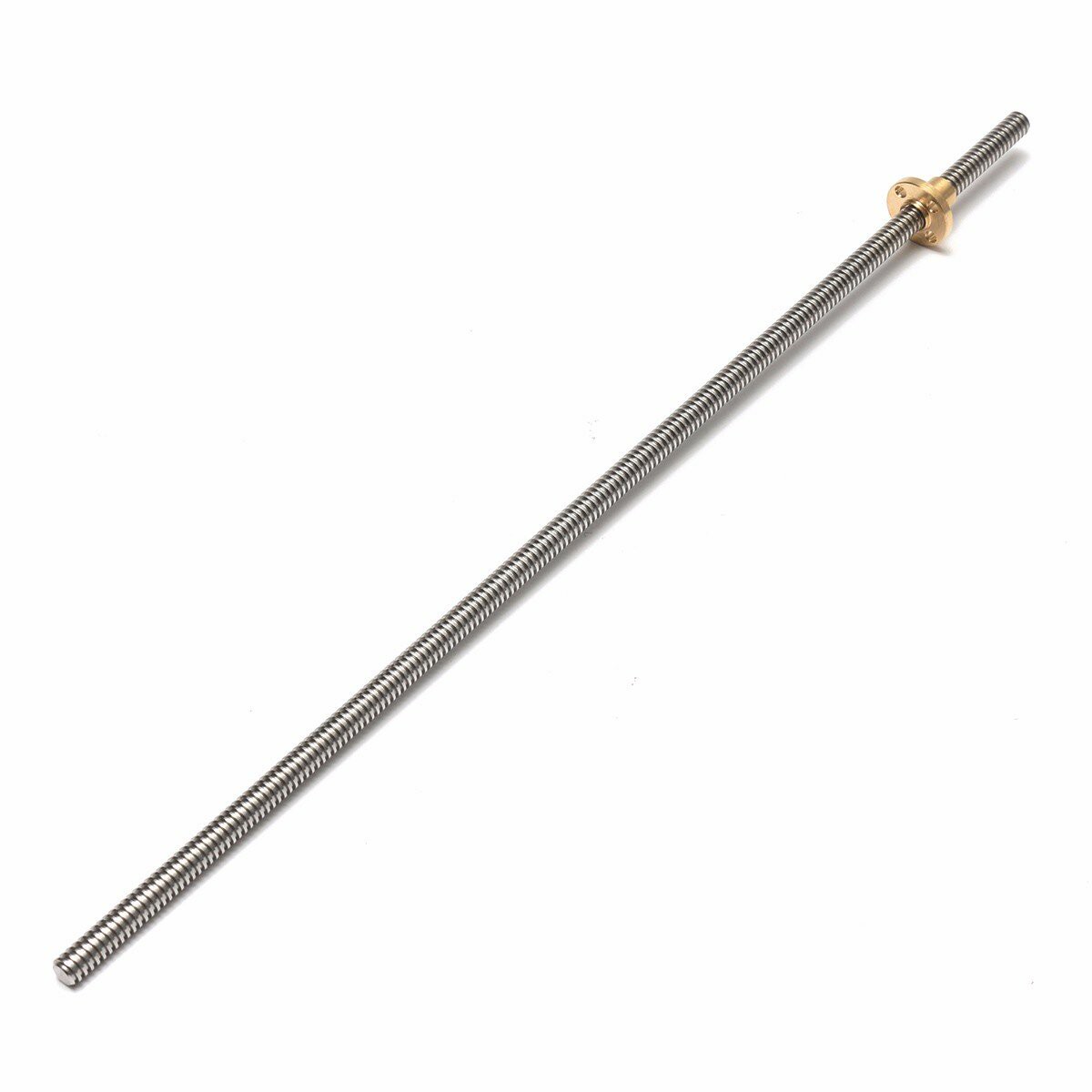10-Pack 400mm Stainless Steel 8mm Lead Screws with T8 Nuts for CNC 3D Printers