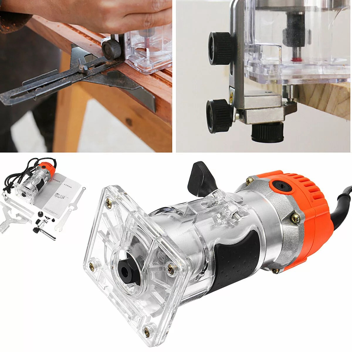 1200W Electric Palm Router for Wood Laminate Edge Joiners Woodworking Tool