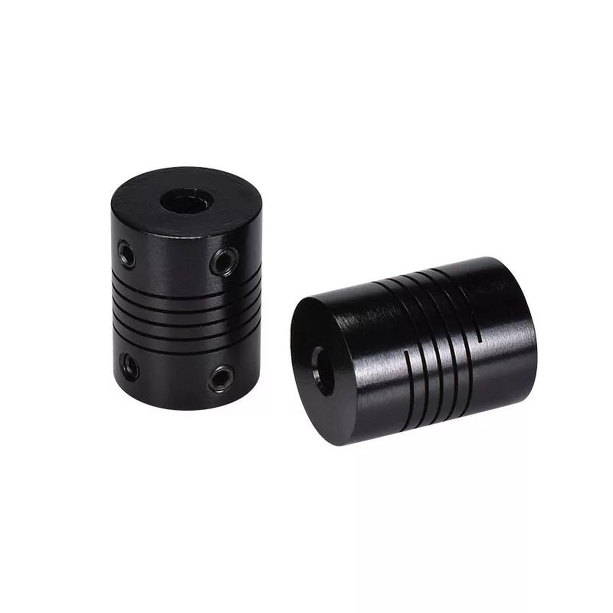 2-Pack Black Aluminium 5x5mm Stepper Motor Shaft Coupler for CNC 3D Printer Parts
