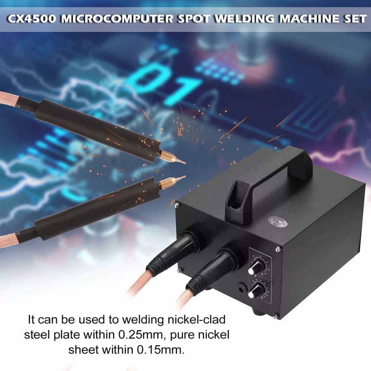 Adjustable 1600A Microcomputer Spot Welding Machine Set for Nickel Plate