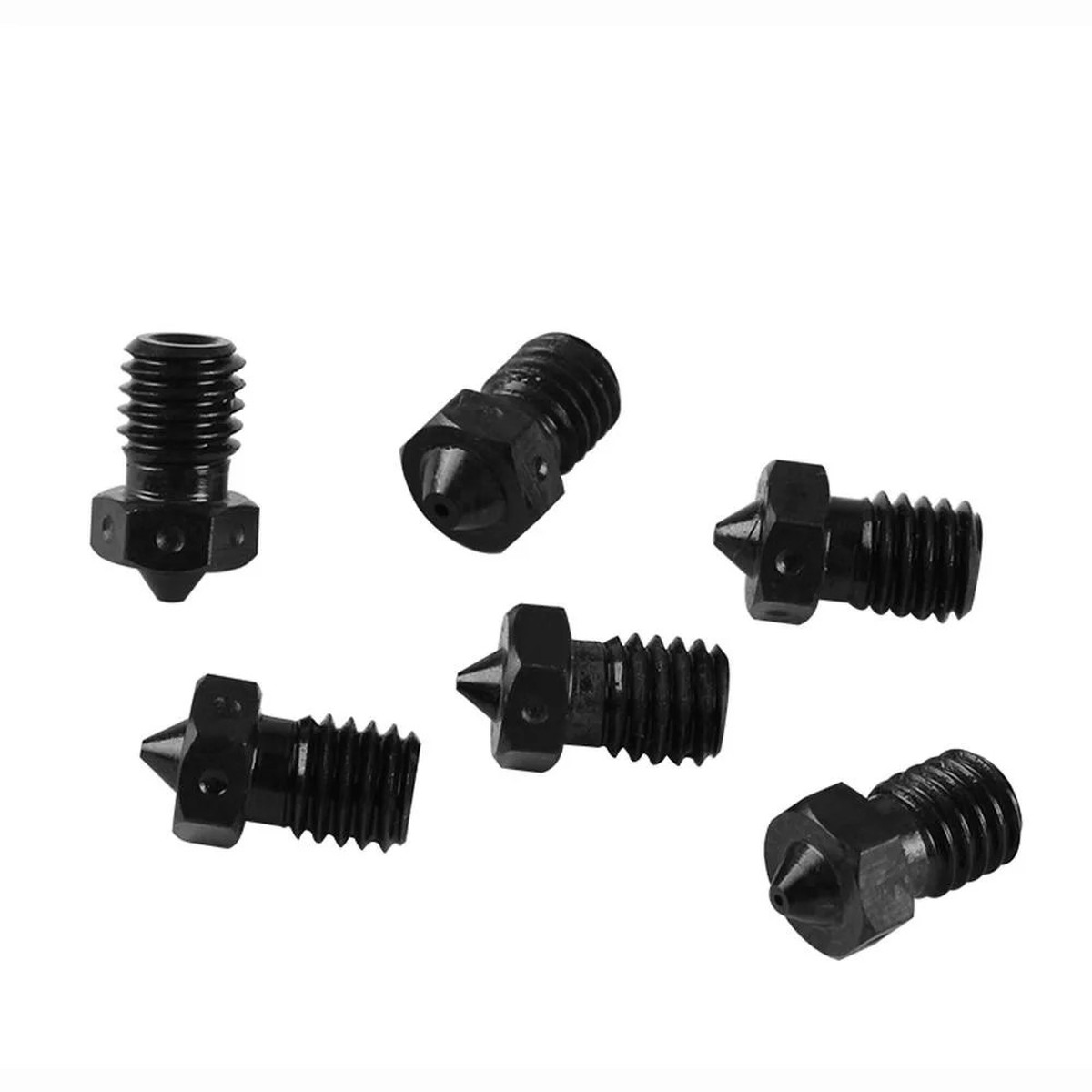 Set of 4 Hardened Steel V6 Nozzles for 3D Printer 8211 175mm Assorted Sizes (0303504050608mm) for Hotend Nozzle Replacement