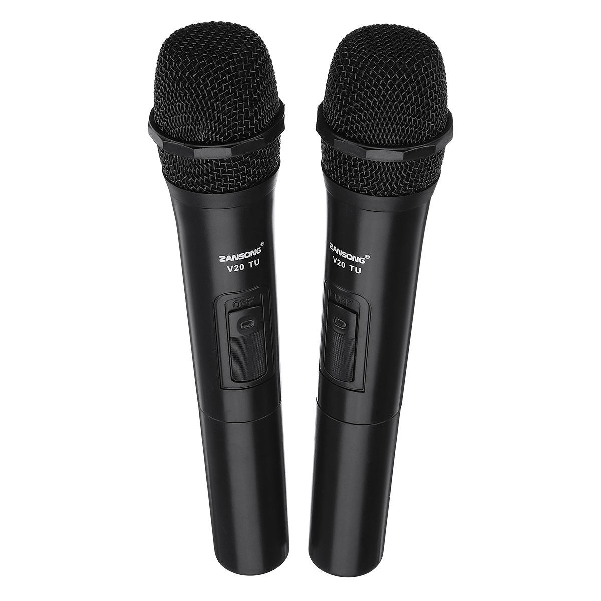 Wireless UHF Microphone with USB and Jacks for Karaoke and Speech