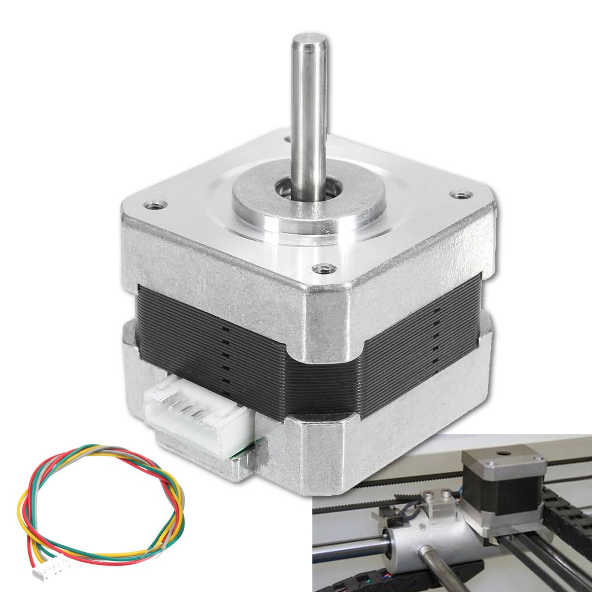 12V 04A 26Ncm 4-Leads 42 Stepper Motor for 3D Printer 34mm Micro Stepper Motor