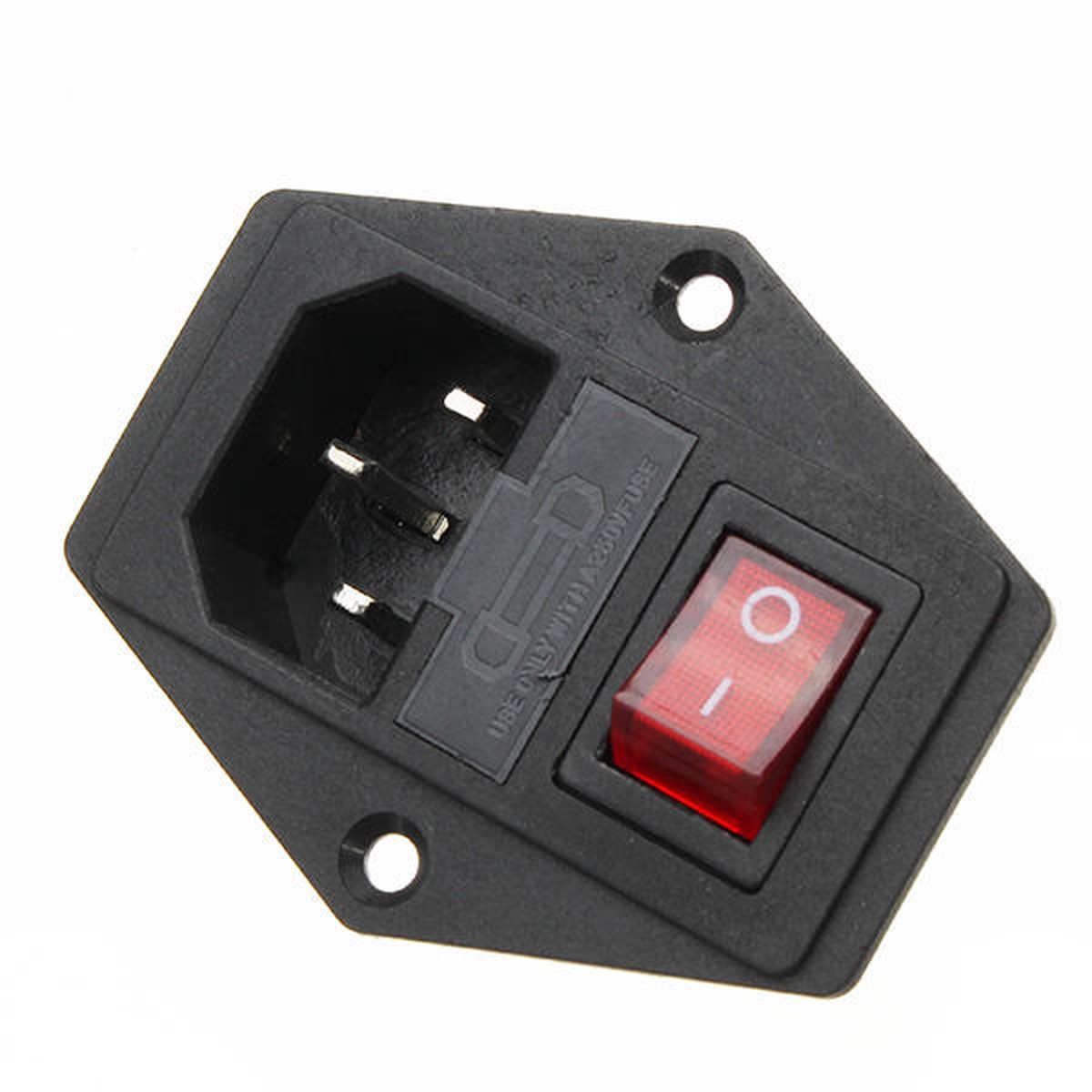 3-Pack 220V110V 3D Printer Power Outlet Socket with Switch and 6A Fuse