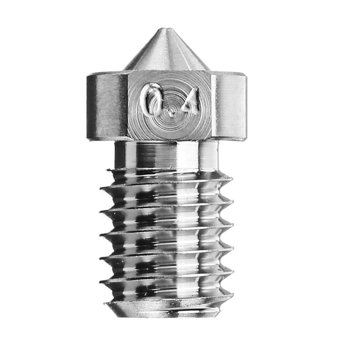 3D Printer Nozzle 04mm M6 Thread 3-Piece Titanium Alloy Set