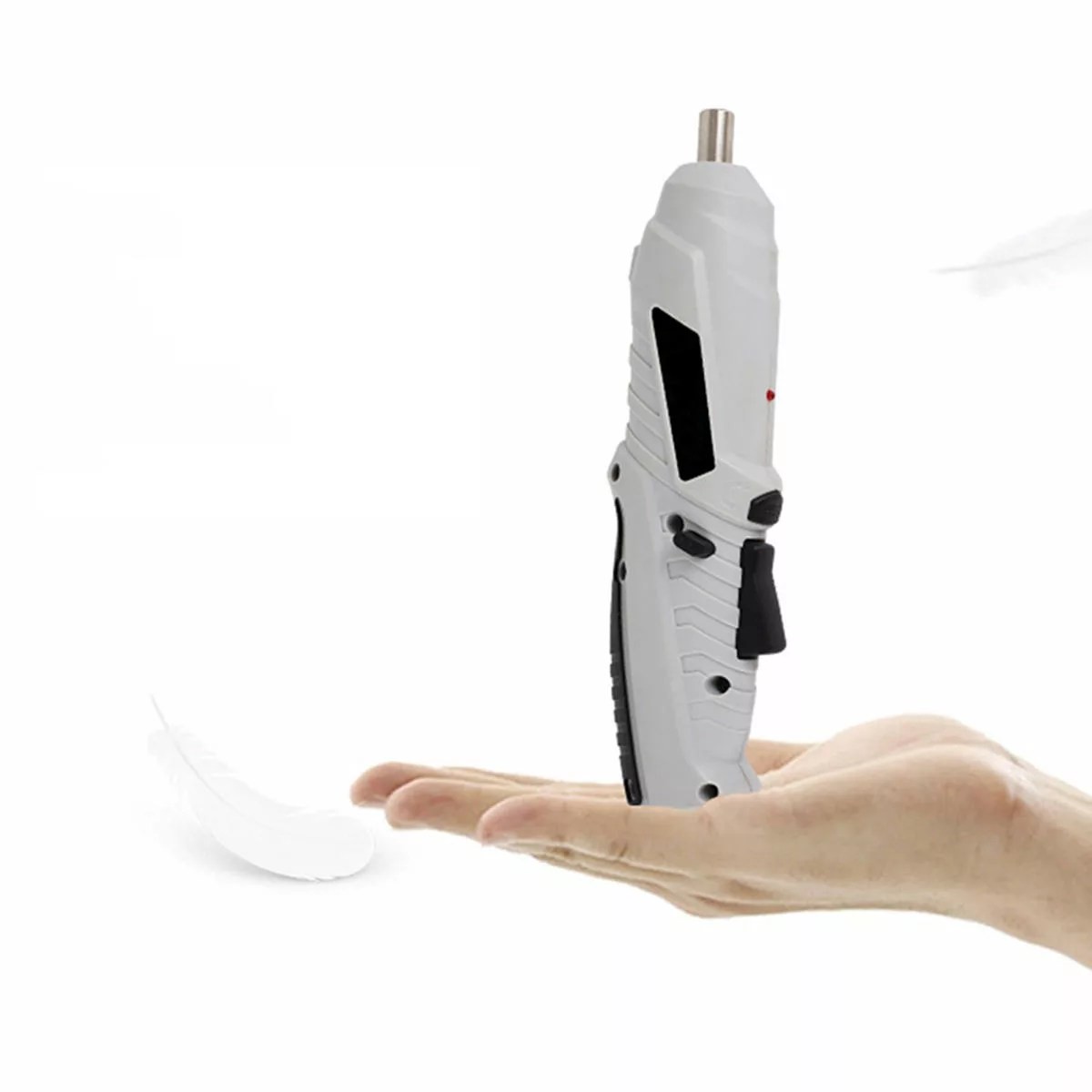 Compact Cordless Screwdriver Set with Work Light USB Rechargeable