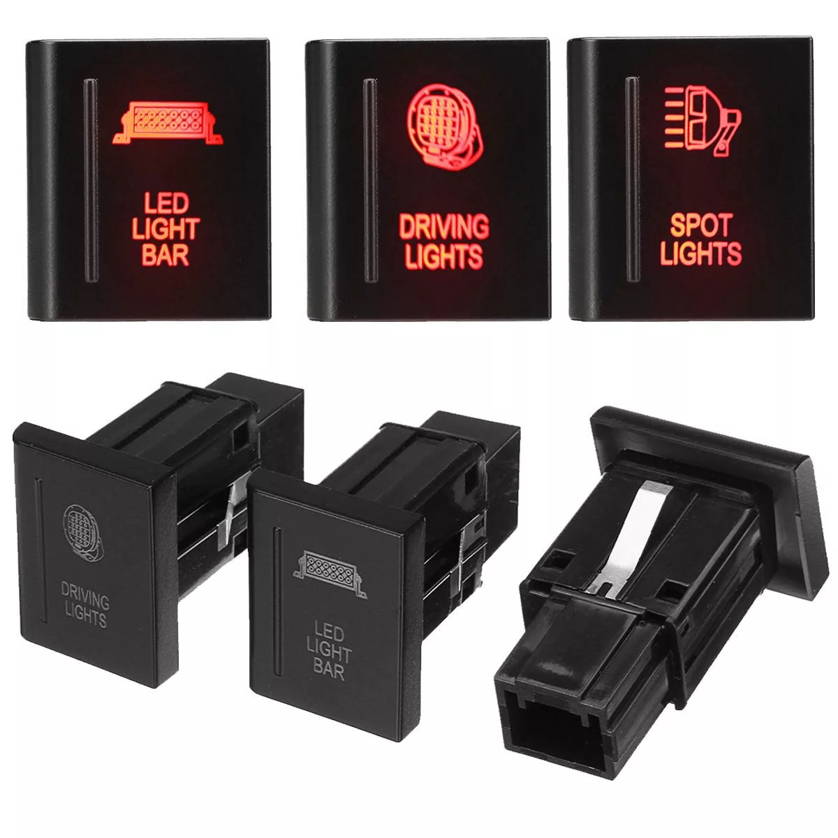 LED Light Bar Switch DC 12V Push Button for VW Amarok Pickup
