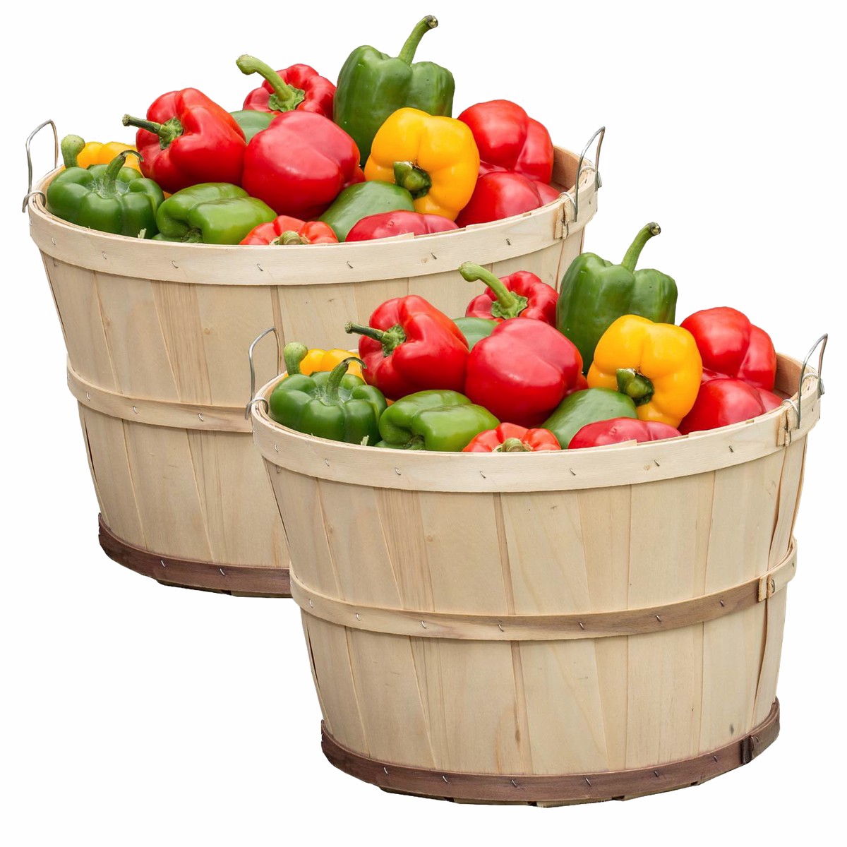 Old-Time Poplar Bushel Baskets PackOf4