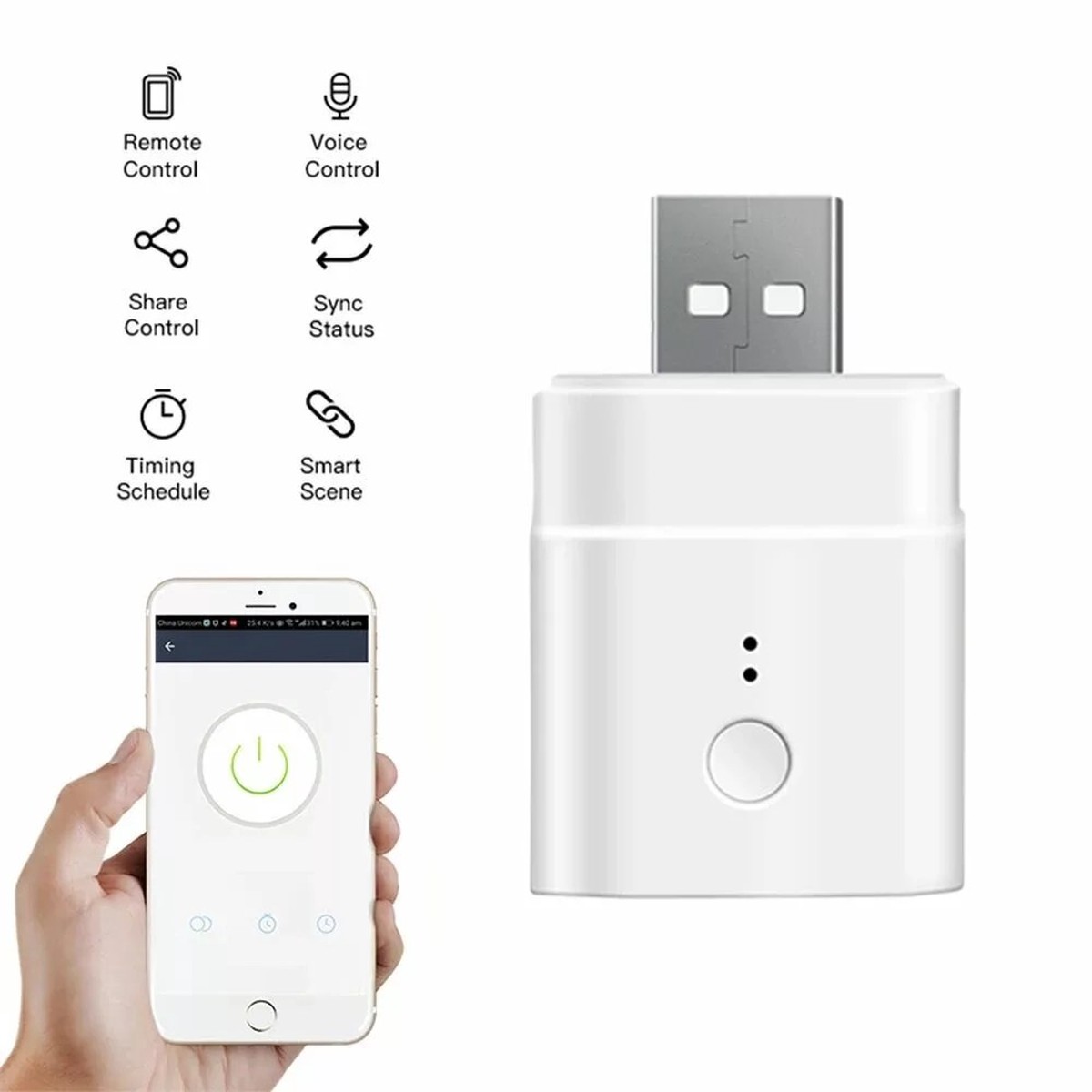 SONOFF Micro 5Pcs Wireless USB Smart Adapter WiFi Mini Power Switch Alexa 038 Google Home Compatible