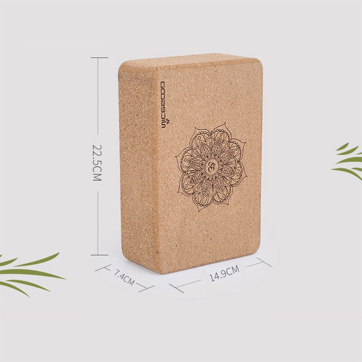 2-Piece Cork Yoga Block Set 8211 Premium Fitness Equipment for Strength 038 Flexibility Training
