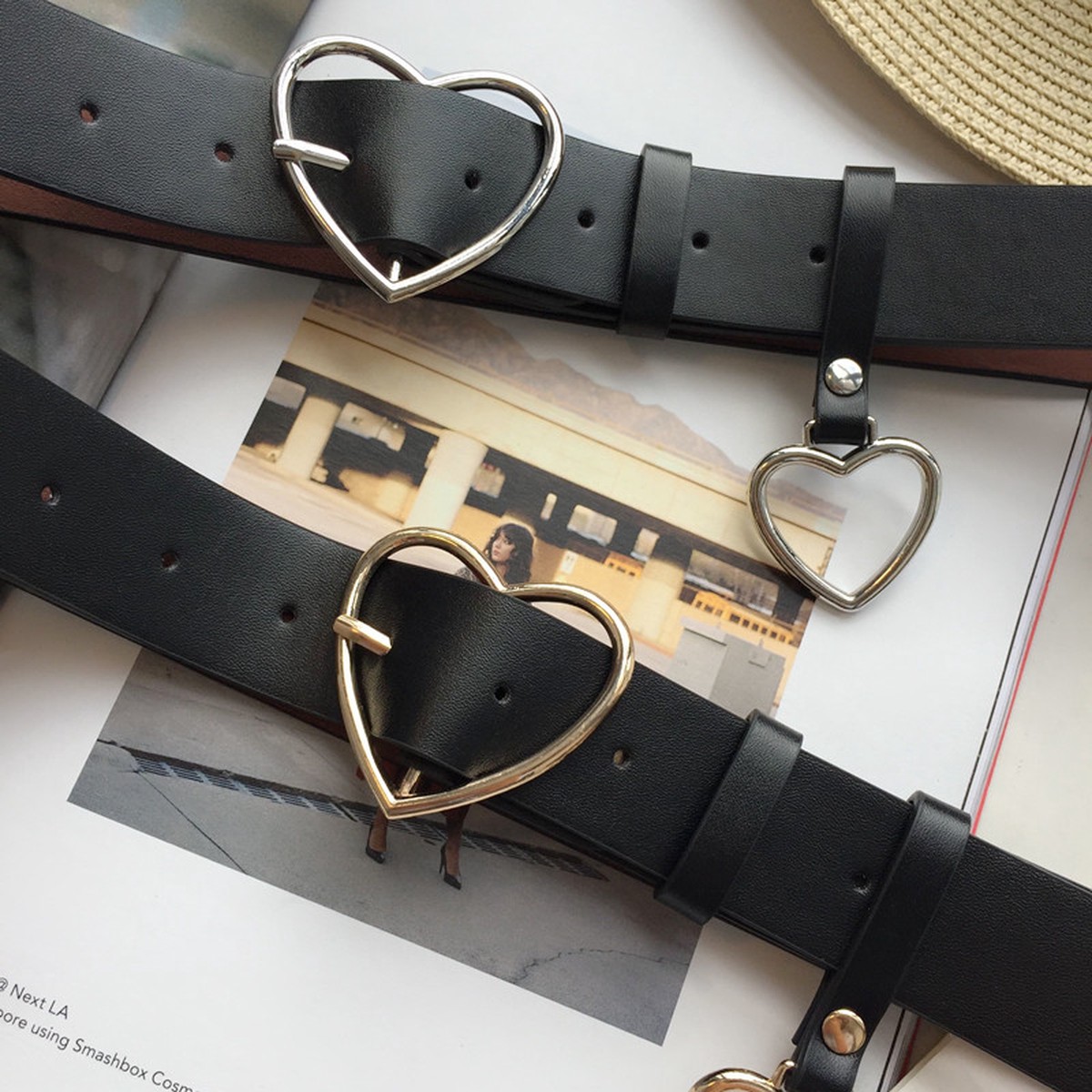Fashionable Ladies Heart Buckle Belt