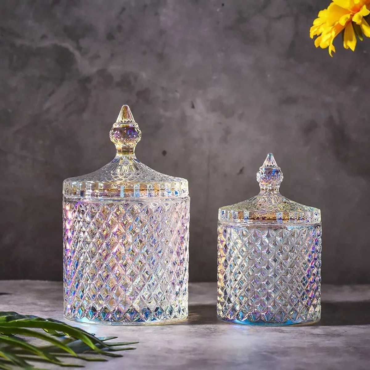 Luxurious Glass Candy Jar with Secure Lid