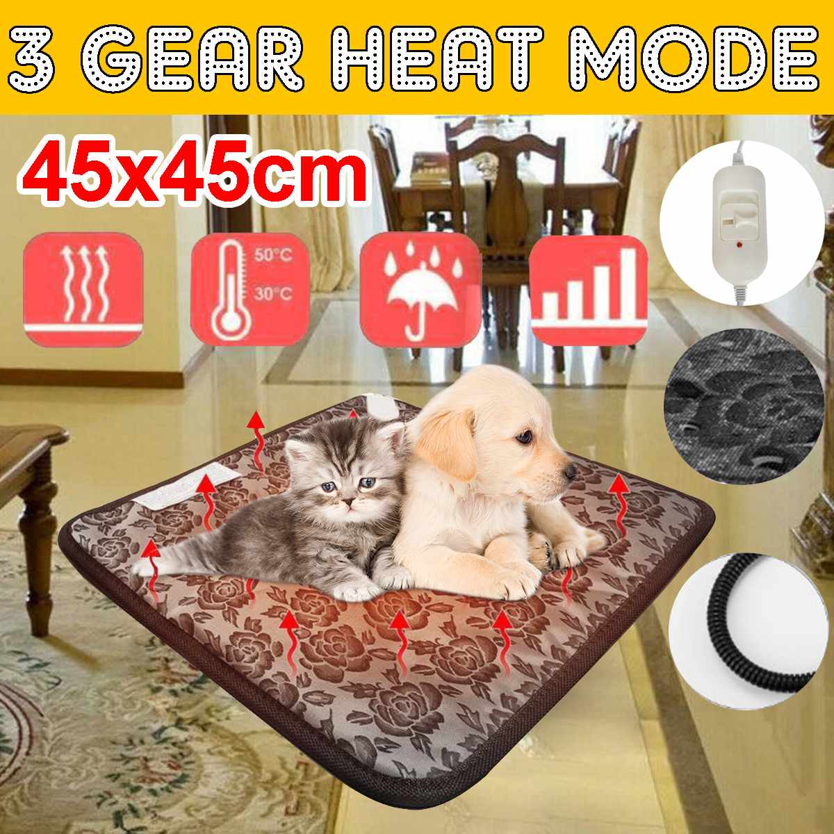 Warming Pet Heating Pad 8211 Premium Comfort Mat for Dogs and Cats
