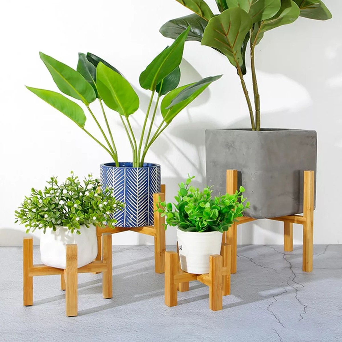 Wooden Plant Pot Stand Rack 8211 Elegant IndoorOutdoor Display Shelf