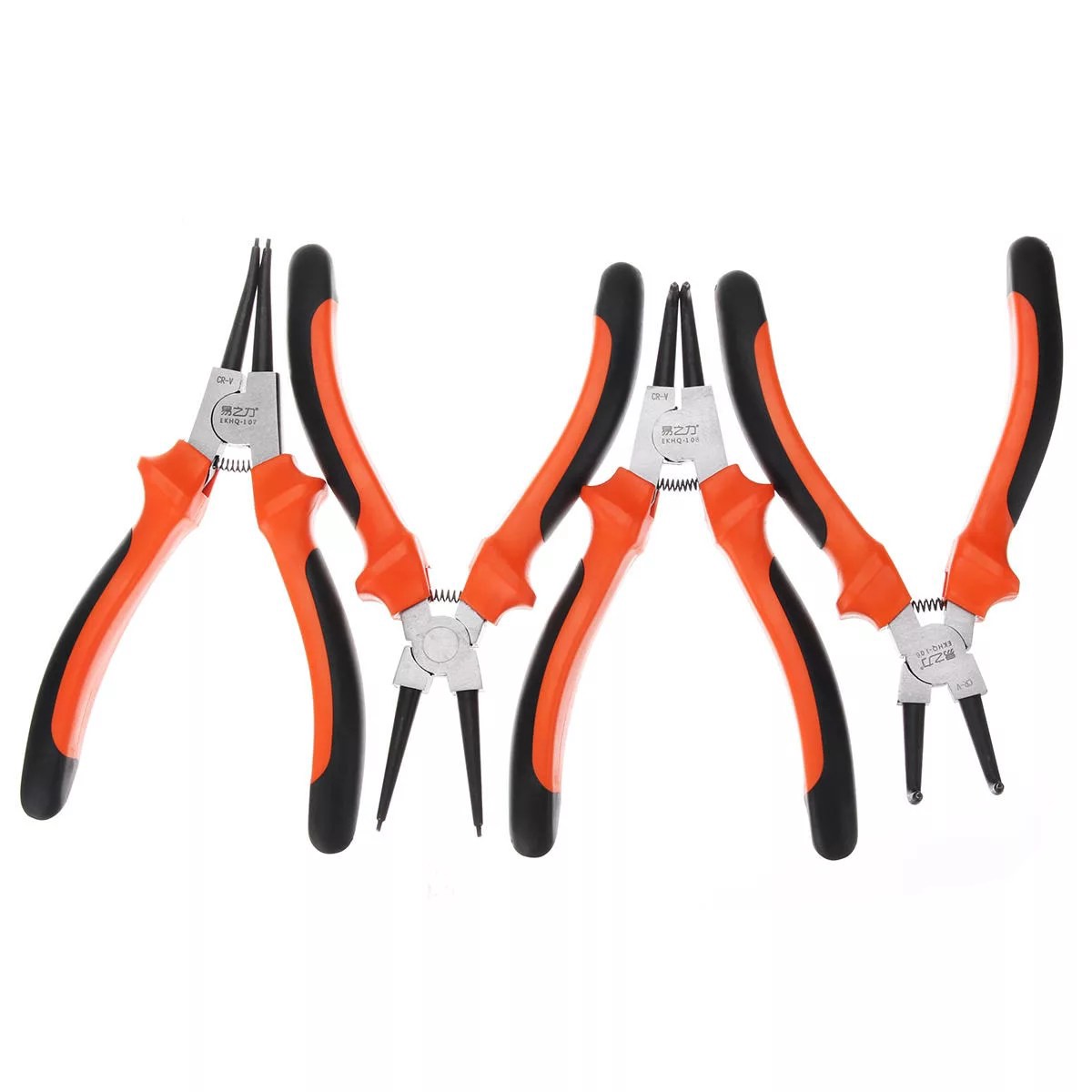 7-Inch Circlip Snap Ring Pliers CR-V Straight and Bent Type Tool