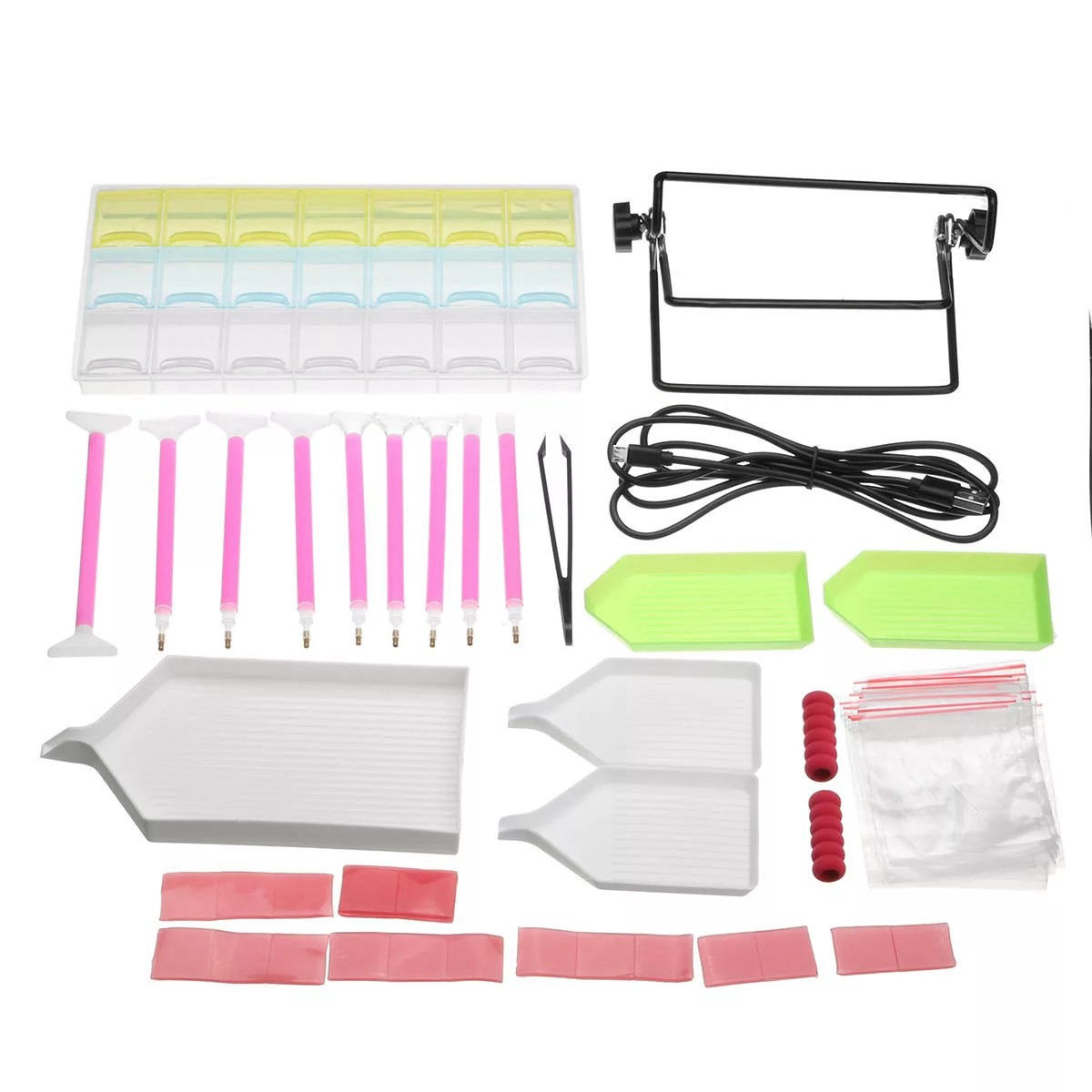 LED Light Pad Stand Holder 94-Piece Set for Diamond Paintings