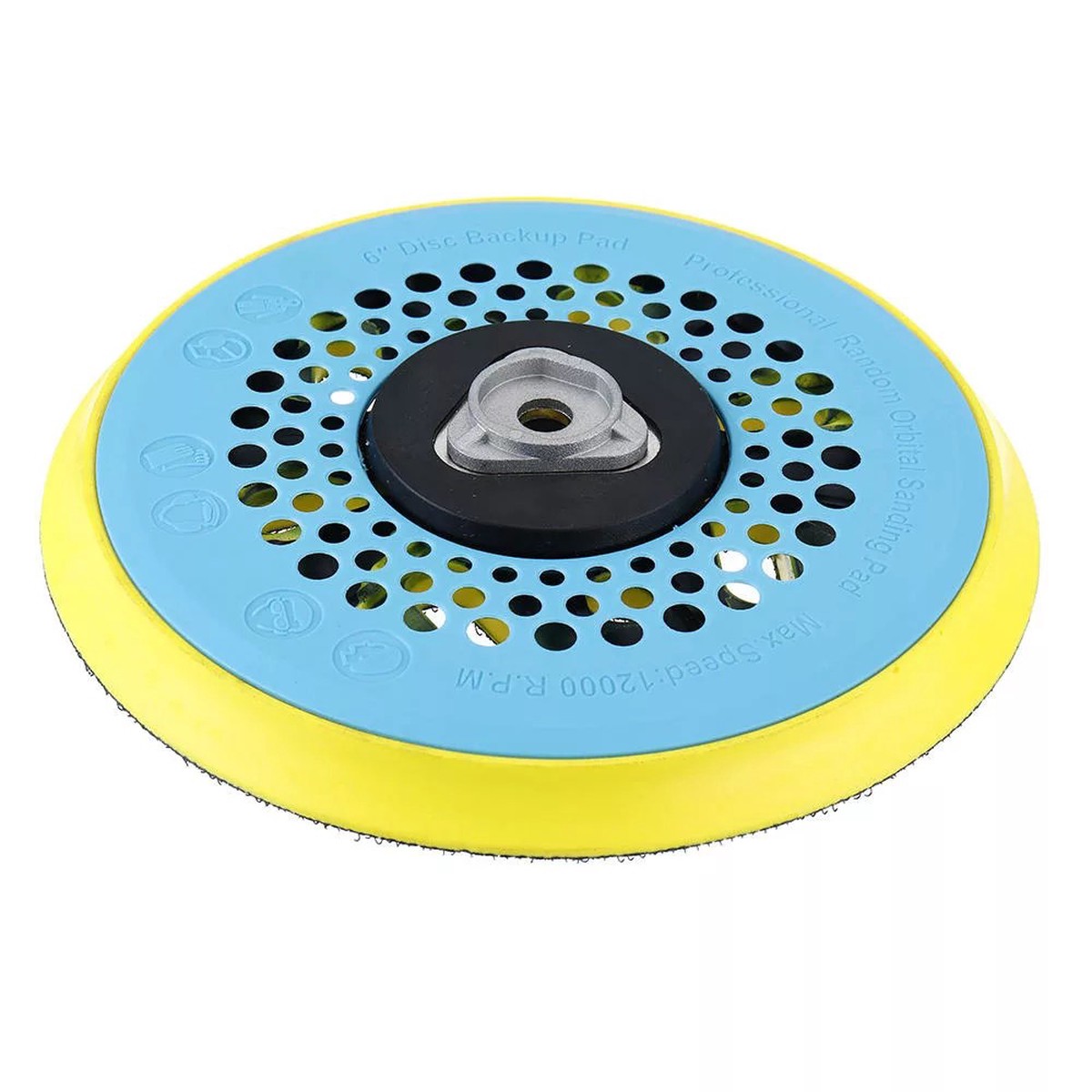 Drillpro 6-Inch Multi-Use Sanding and Polishing Pad with Dustless 17-Hole Hook and Loop