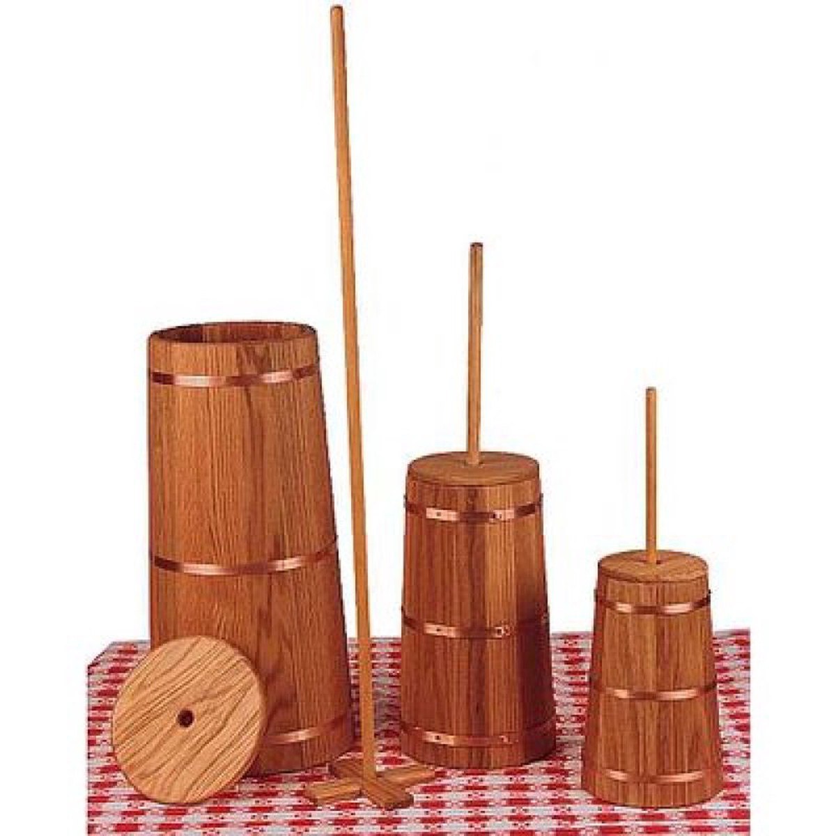 Tapered Oak Dasher-Style Churn