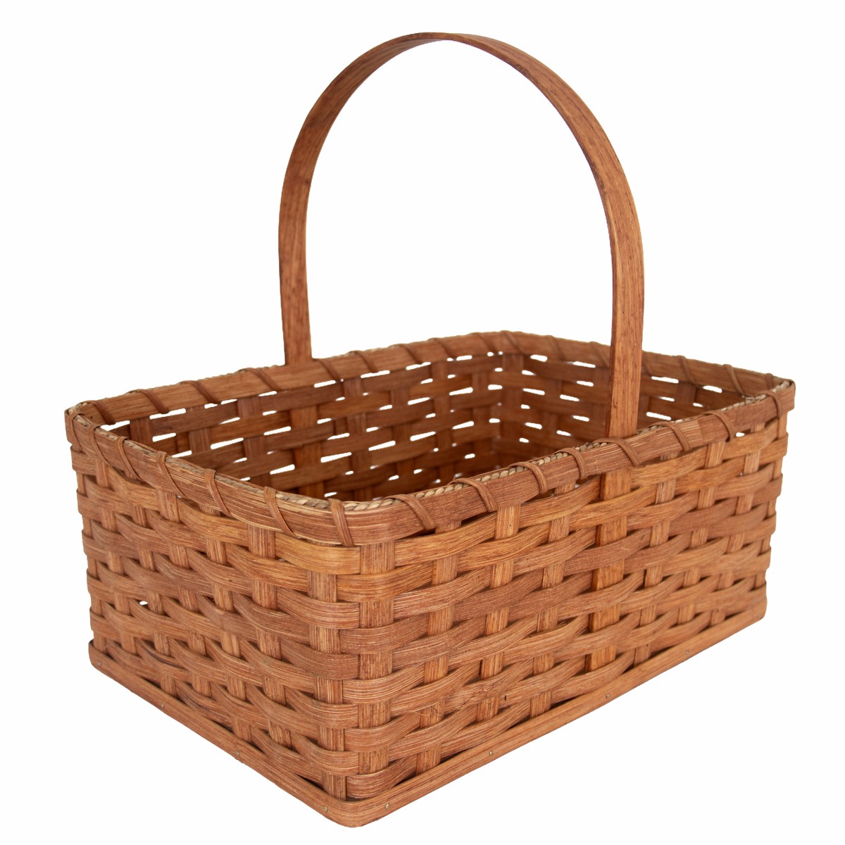 Amish-Made Handwoven Rectangle Basket Small