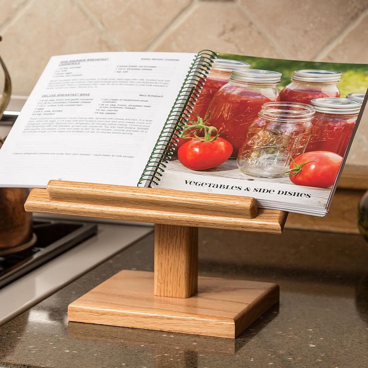 Oak Cookbook Holder