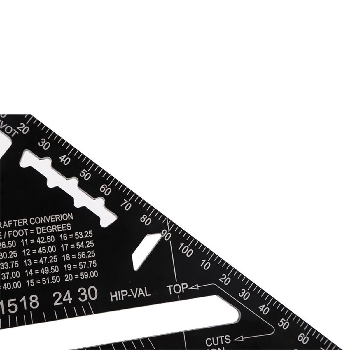 Black Oxide Triangle and Square Ruler Set Magnetic Aluminum Alloy 7 and 12 Inch