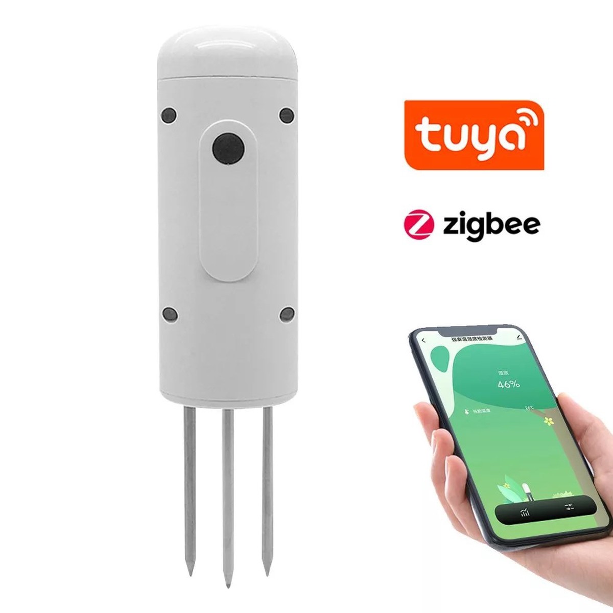 Zigbee Smart Wireless Soil Tester Humidity Temperature and Moisture Measurement