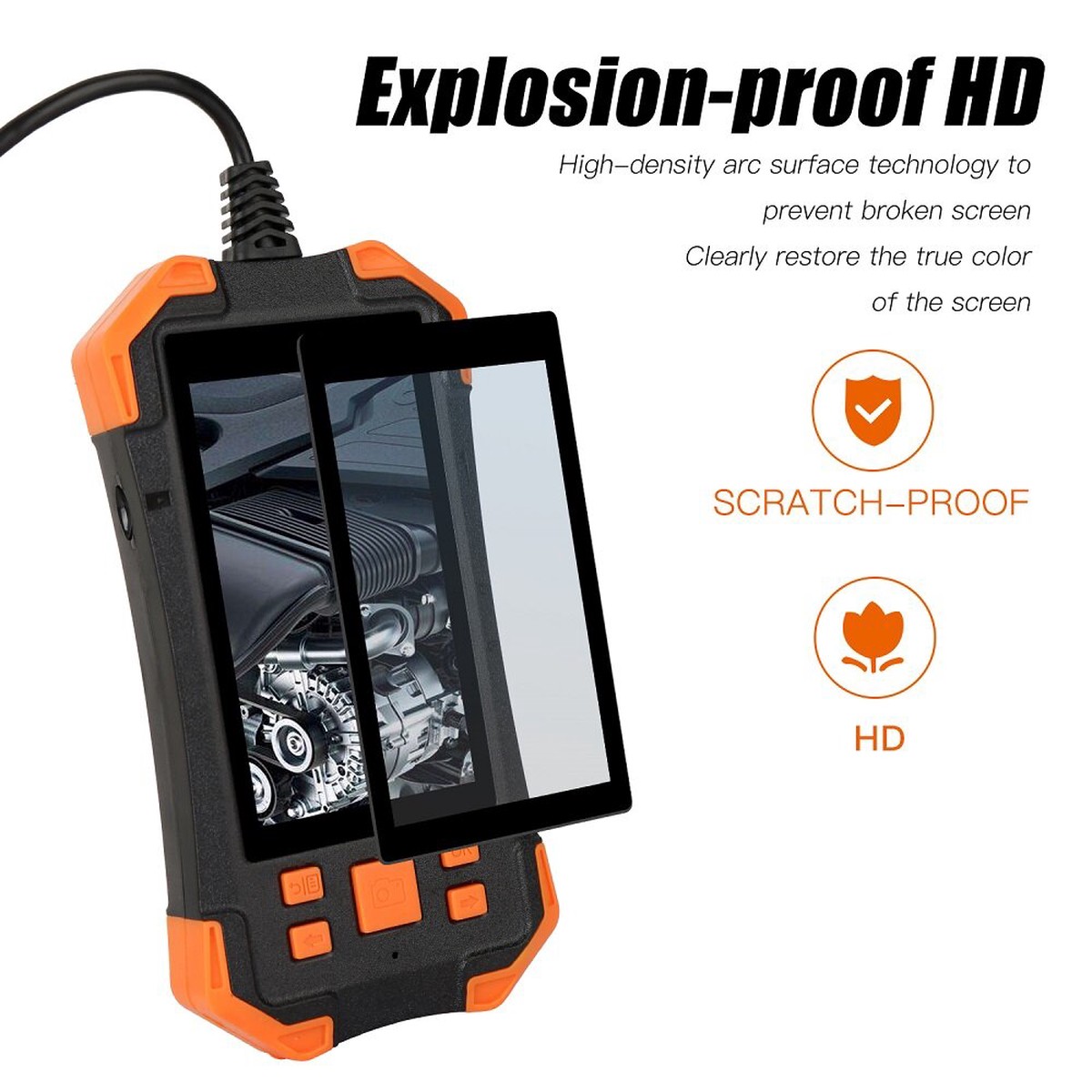 Industrial Borescope Camera 43 Inch IPS Screen Ultra-Clear IP67 Waterproof