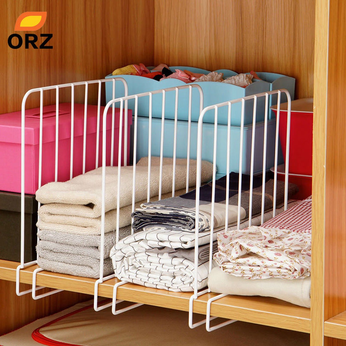 3-Piece Space Saving Shelf Organizer Dividers